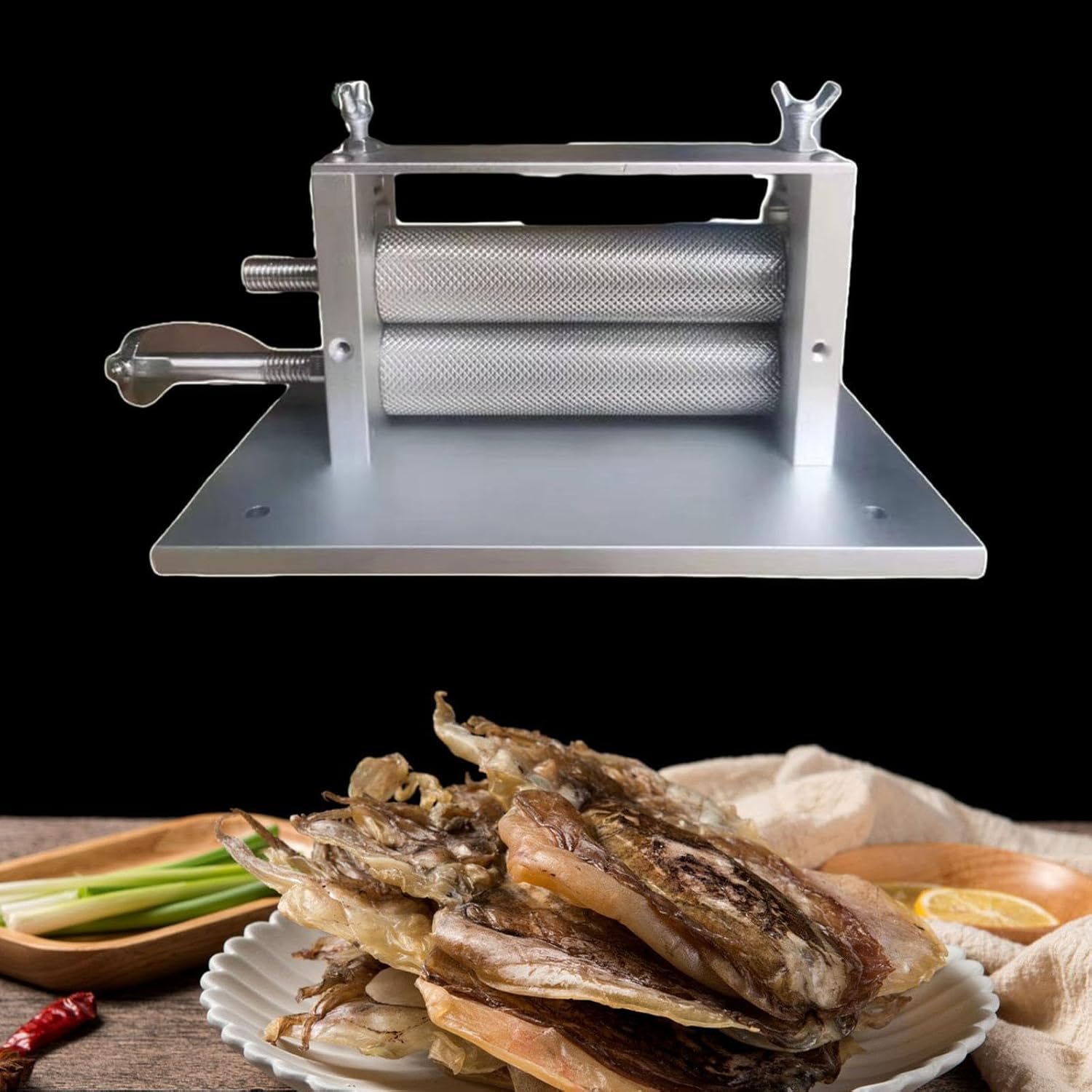 Dried Squid Embossing Machine, Heavy Duty Manual Pasta Fruit Embossing Machine