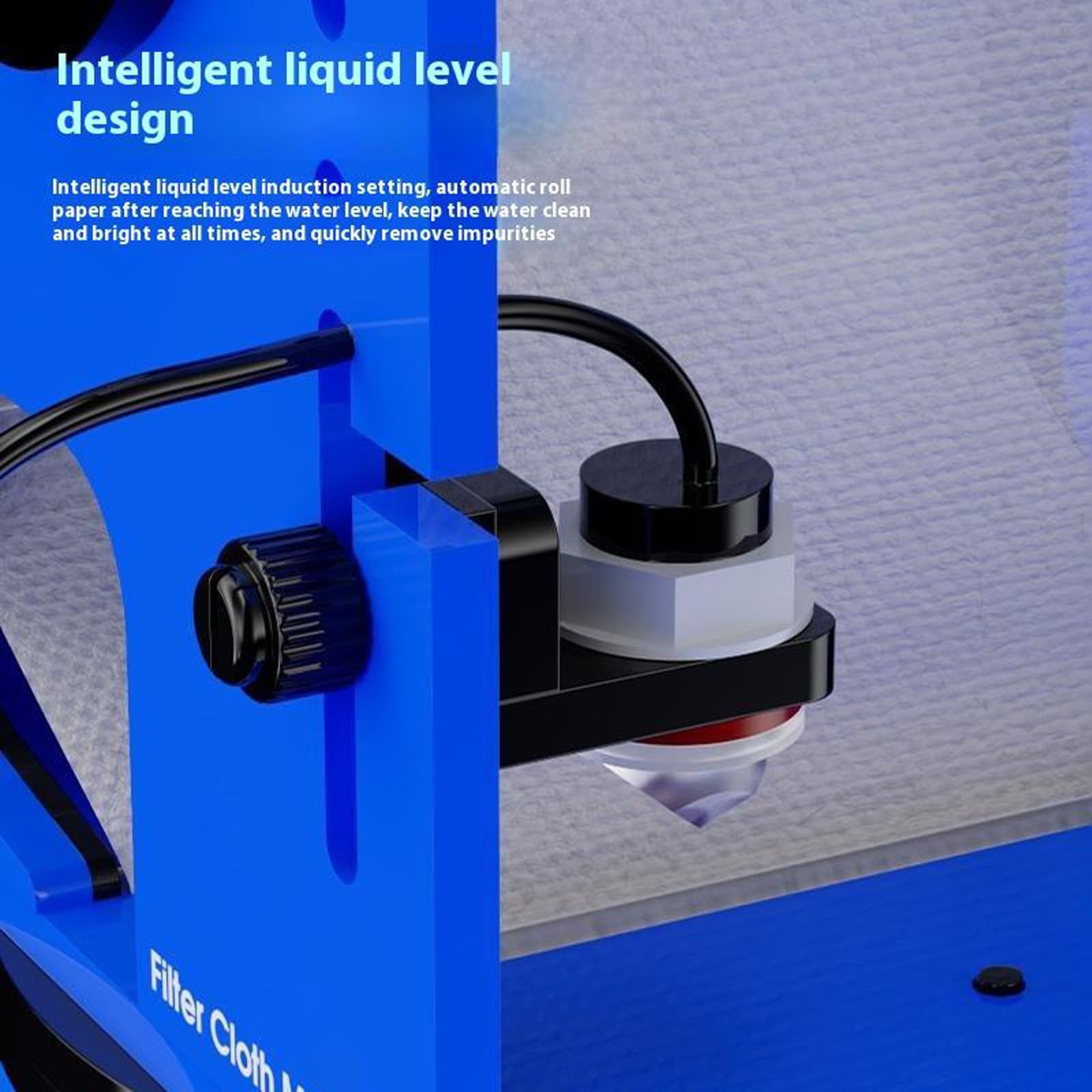 Máquina automática de filtrado de Rodillos de Tambor con Sensor de Nivel | De filtro de rodillo for acuario, de tela filtrante colgante de velocidad ajustable for flujo de agua de 4800L