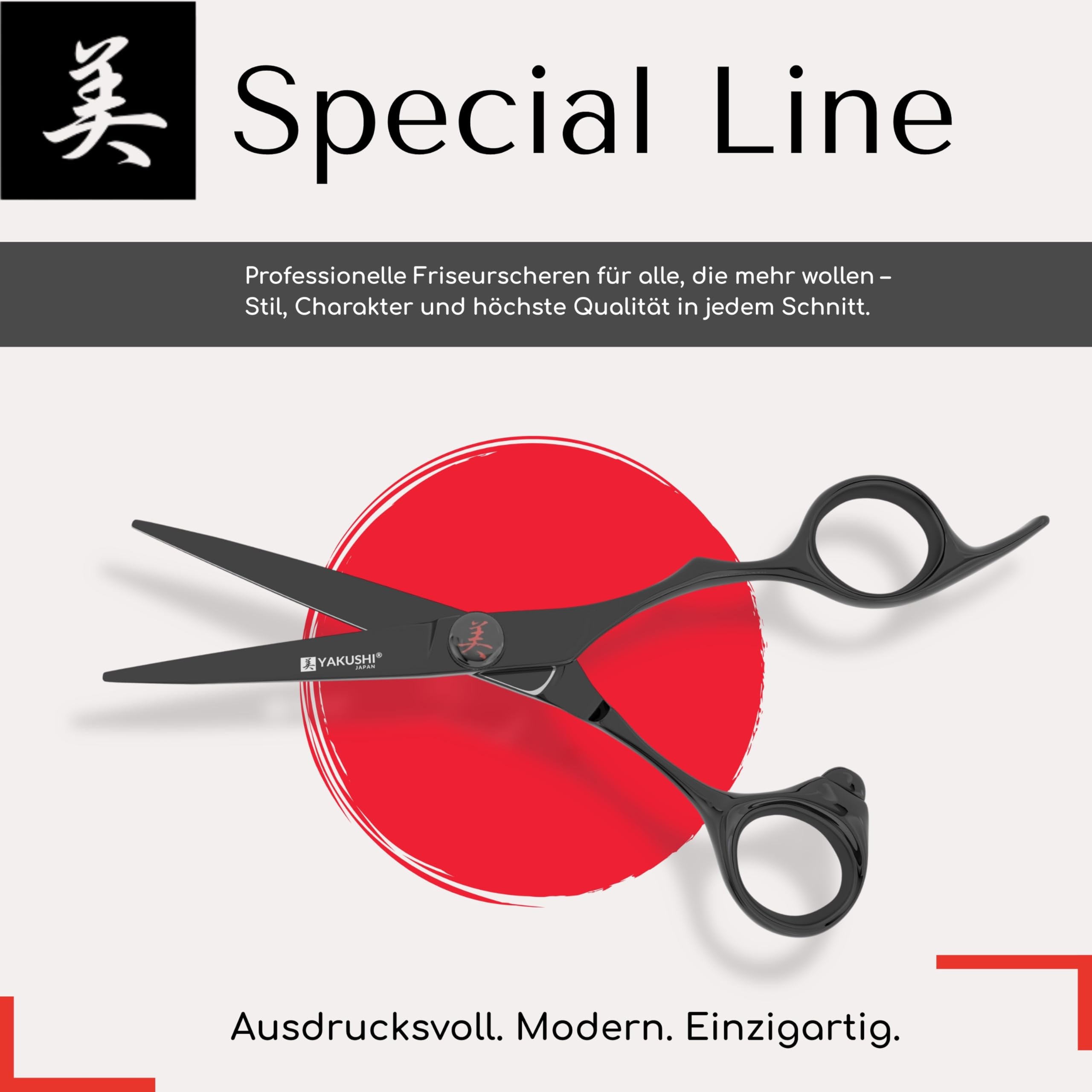 YAKUSHI CHAMEO PINK BEAUTY Haarschneideschere 5,5'' I Special-Line I Schere aus Titanium Japanstahl mit Teflon Beschichtung I Rasiermesserscharfe Friseurschere mit abnehmbarem Fingerhalter