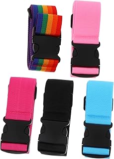 WHAMVOX 5 Pçs Cinta Elástica Cintas De Bagagem Cintas De Fivela Banda De Bagagem Organizadores De Bagagem Para Viagem Alças Ajustáveis Acessórios De Viagem Cintas De Fixação Cintas De
