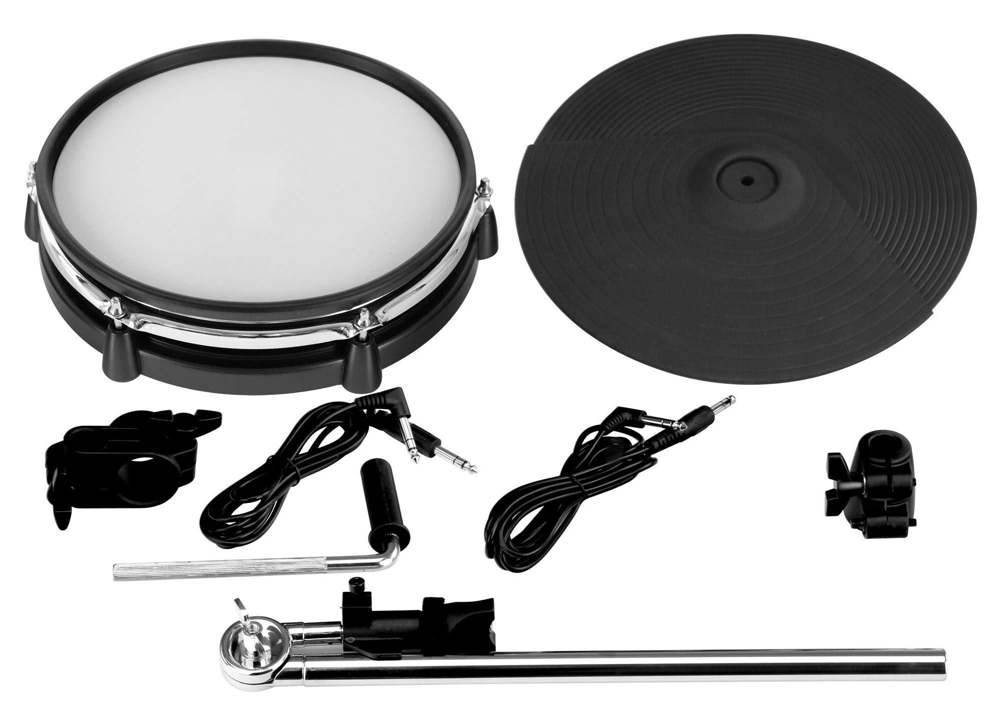 XDrum DD-530 Mesh Add On Pack incl. Supporto, Pelli in tessuto, 5 x 33 | Compatibile con set Roland E-Drum, Sensazione di gioco naturale, risposta autentica, rimbalzo realistico, Pelli sostituibili