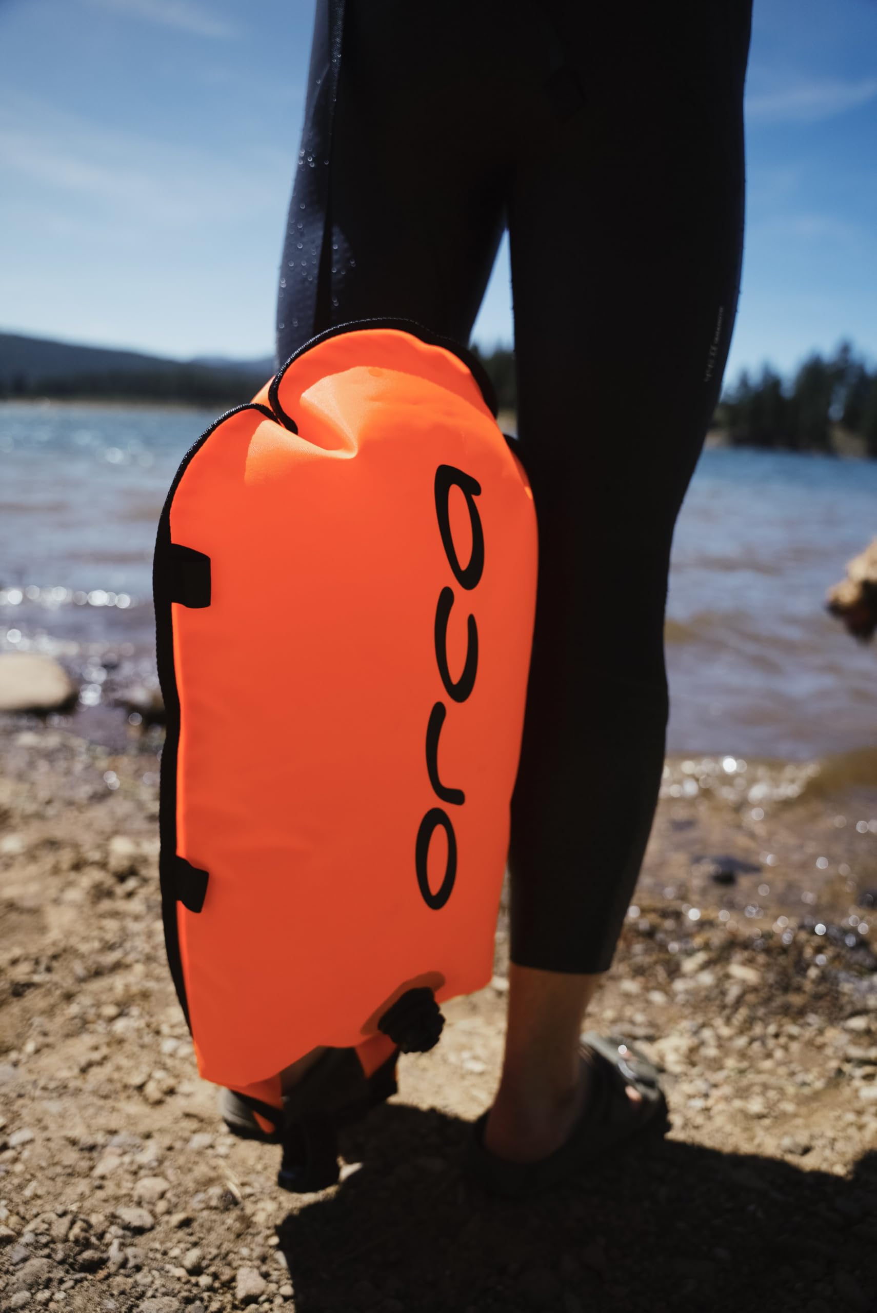 ORCA Open Water Tow Float - Hi-Vis Orange - Imperméable Anti-éclaboussures