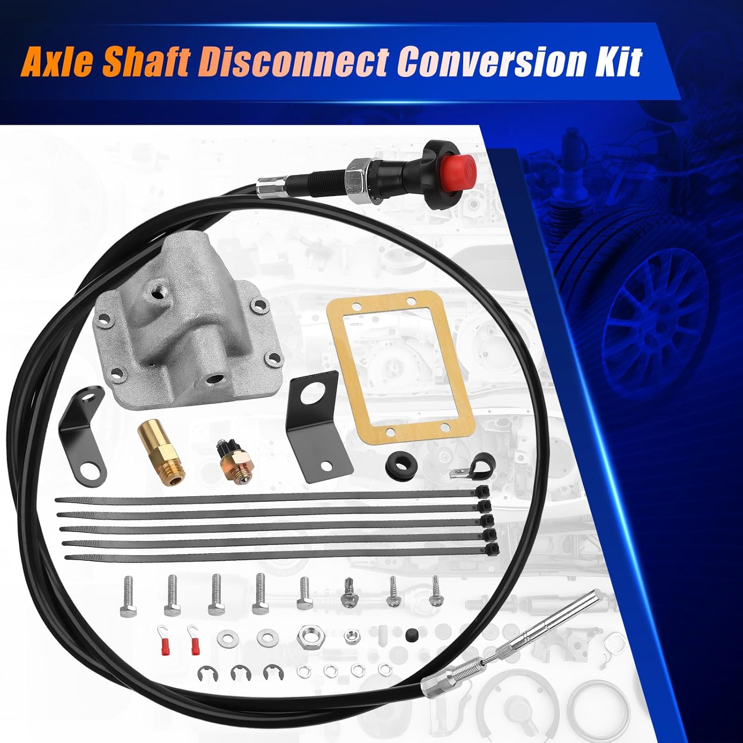 PSL450 Cable Operated Shift Actuator, Fit for Dodge W150/W250/W350/Ramcharger 1985-1993, 4WD, Axle Disconnect Differential Cable Lock Kit, OE PSL450