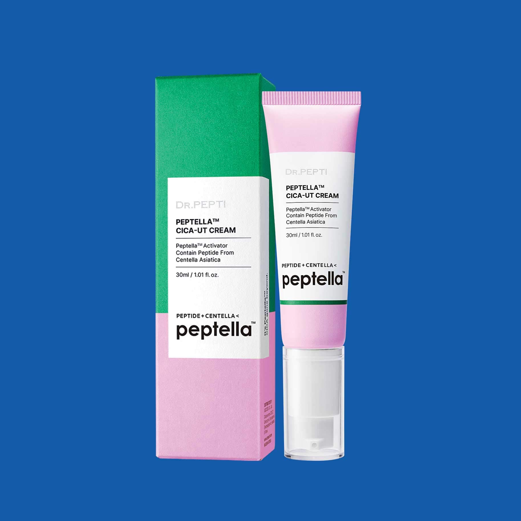 DR.PEPTI Peptella Cica-ut Cream 30ml, Cica Peptide, Centella, Ginseng, Licorice root, Skin elasticity, Moisturizing, Skin barrier