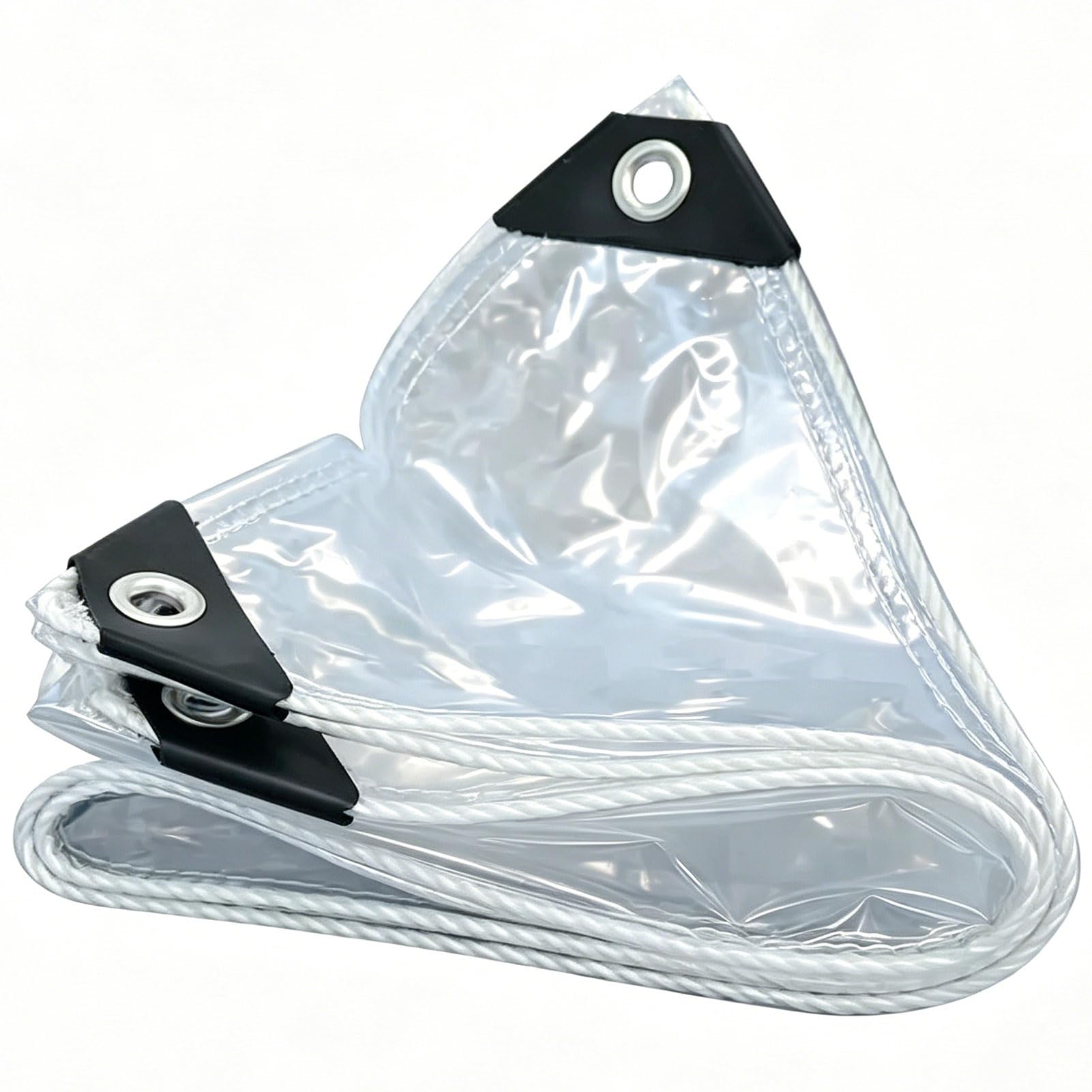Heavy Duty Waterproof Clear Tarps, Transparent PVC Tarpaulin Cover with Reinforced Edges, for Pergola Roofs, Garden Shelters, Balconies and Outdoor Equipment (1x10m)