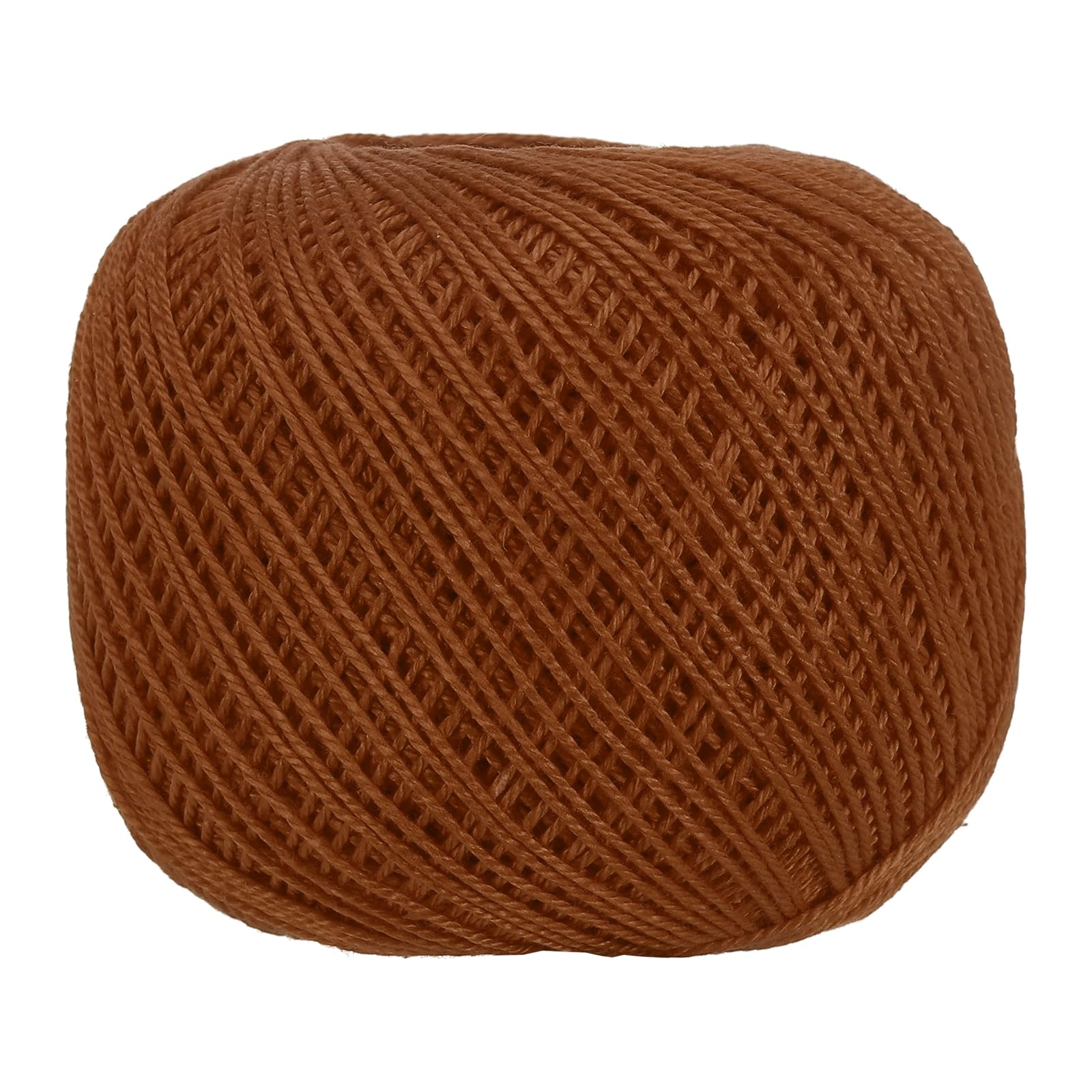 sourcing map 164 Yards Size 3 Red Brown Pearl Cotton Crochet Thread Lace Weight Yarn Tatting Thread for Crocheting Knitting Embroidery Sewing