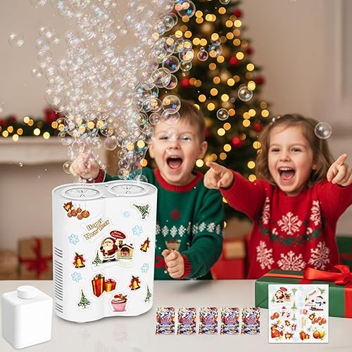 Máquina de burbujas de fuegos artificiales de juguete para niños, máquina automática de burbujas con luces y música, máquina de burbujas eléctrica