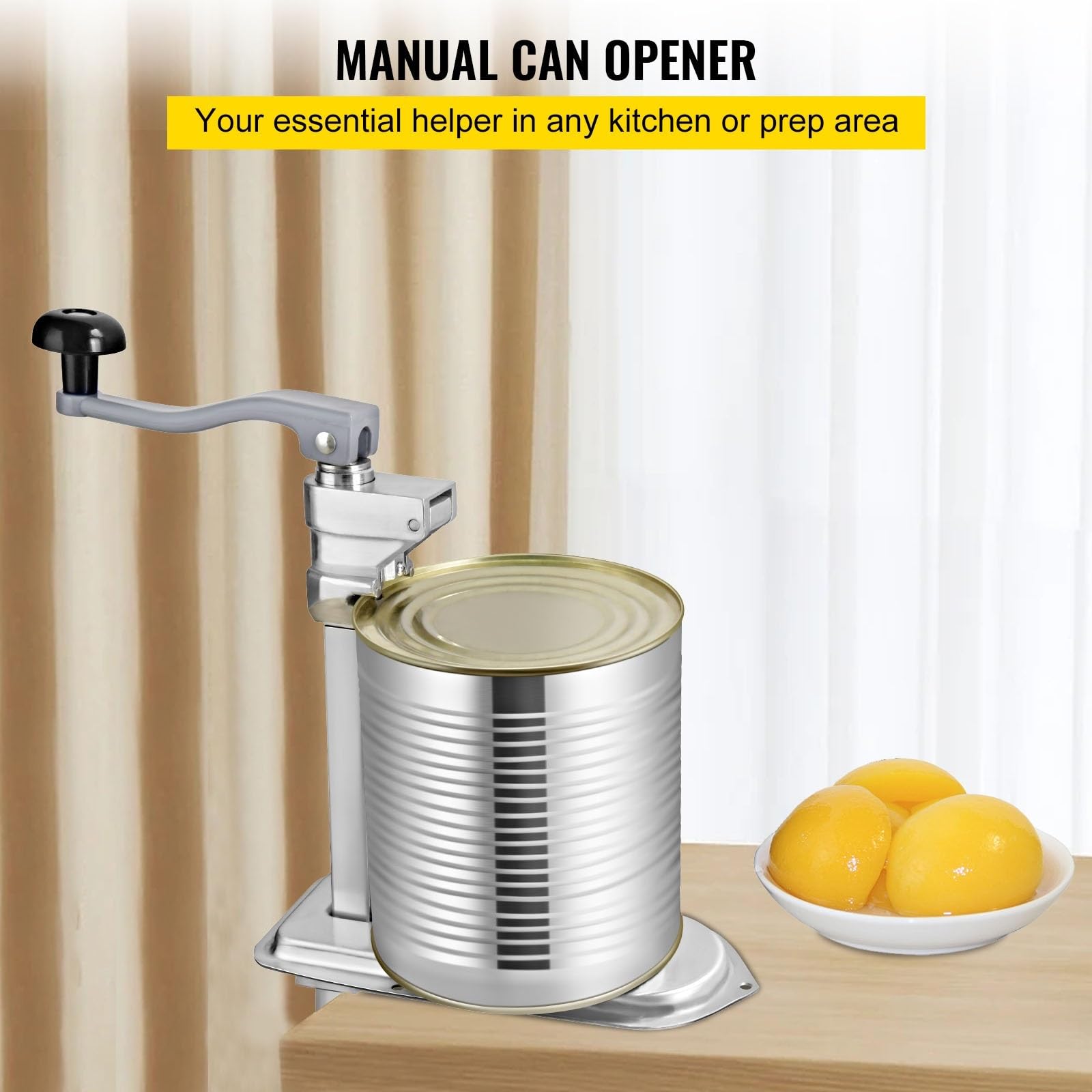 Apriscatole commerciale 30/40 cm in acciaio inox manuale Apriscatole da tavolo con montaggio su tavolo con barra angolata for ristoranti(40cm)