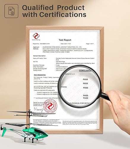Miniatura 6 de Helicóptero de control remoto, SYMA S107H-E juguete de avión con retención de altitud, despegueaterrizaje con una tecla, 3.5 canales, velocidad alta