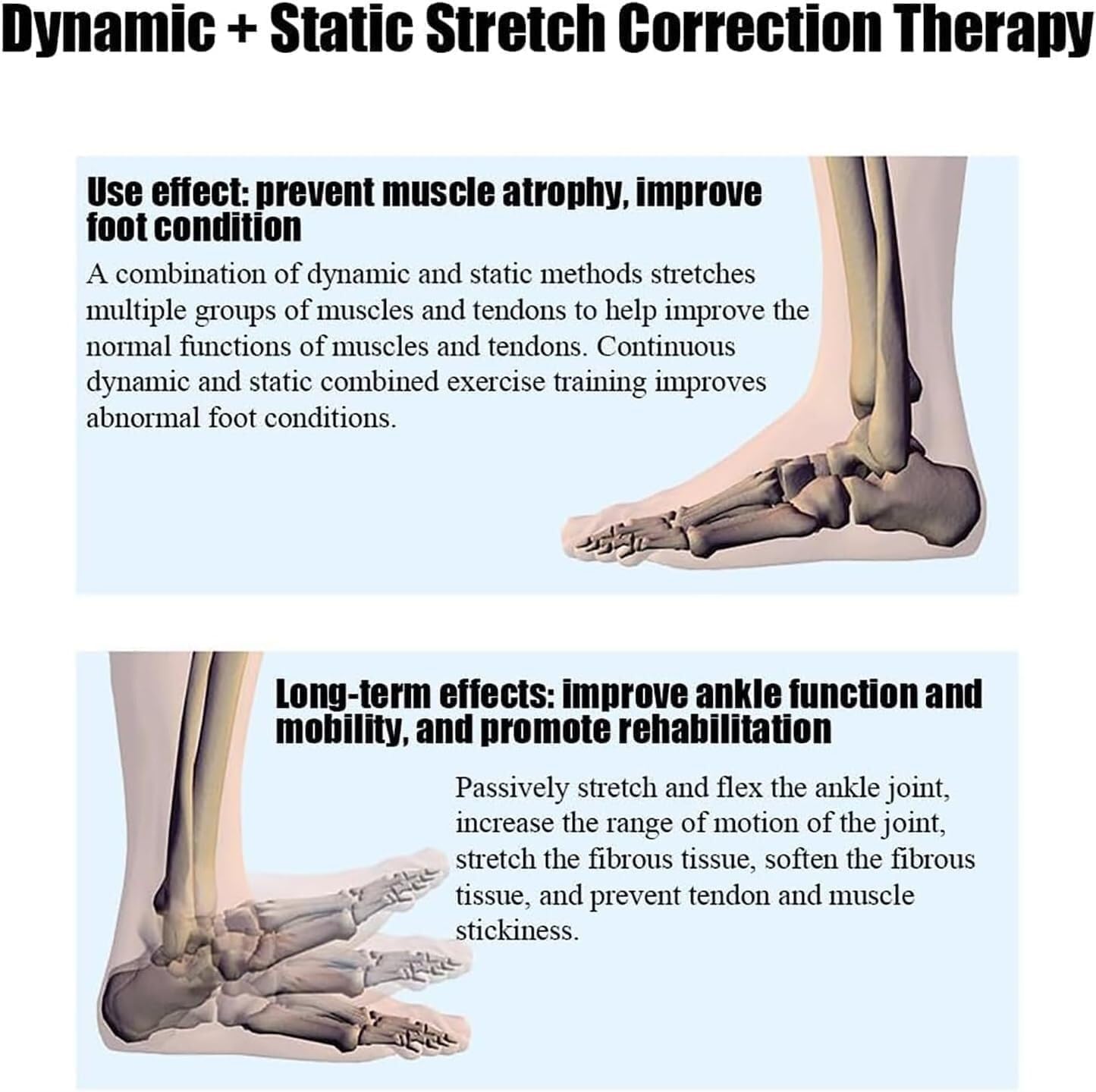 Ankle Rehabilitation Training Device, Electric Ankle Training Device, Plantar Flexion (45°) + Dorsiflexion (50°)/9-Speed Angle Adjustable, for Stiff Ankles/foot Drop Acute Ankle Sprains