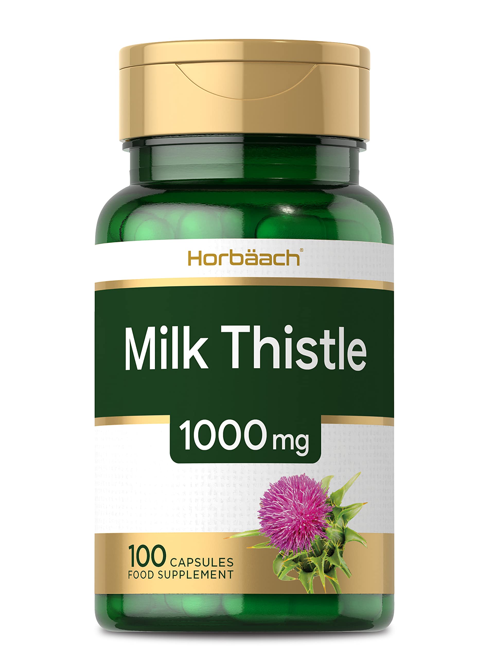 Milk Thistle 1,000mg 100 Capsules Rich in Silymarin Liver