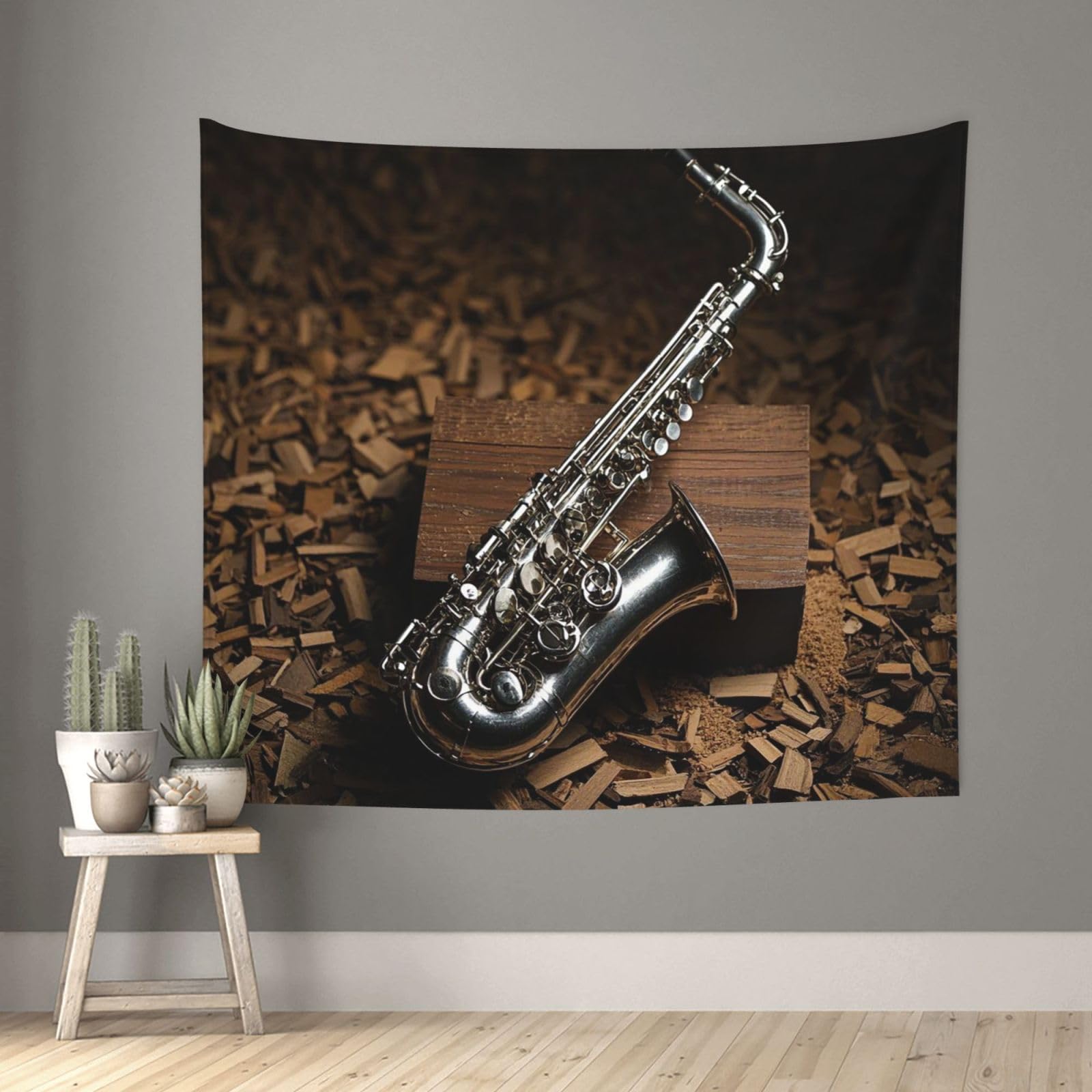 FodPand saxophone Tapestry for Bedroom Aesthetic, Wall Hanging Tapestries Art Decor Backdrop Wall Tapestry for Dorm Living Room Funny Poster Party Banner Background 51" X 60"
