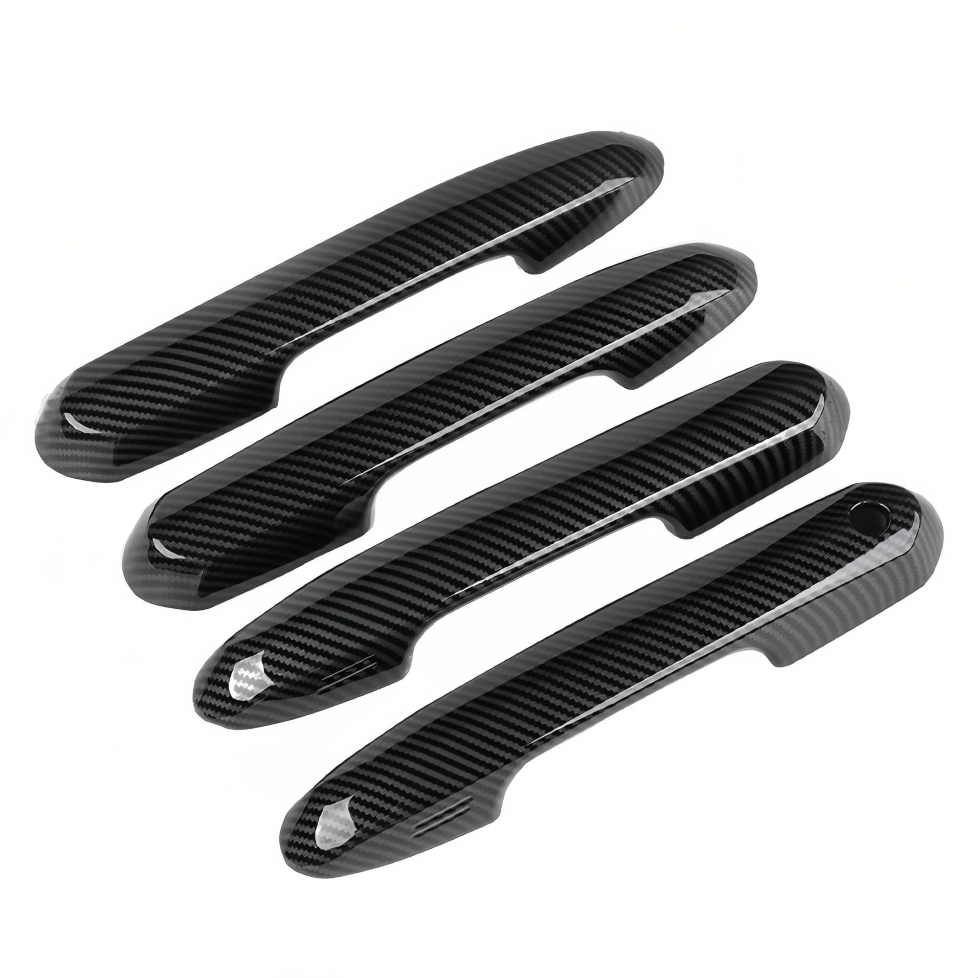 PIWINE Car Door Handle Cover for Highlander for Crown for Kluger for RAV4 for Wieland No Tape Required Full Coverage ABS(Style 2)