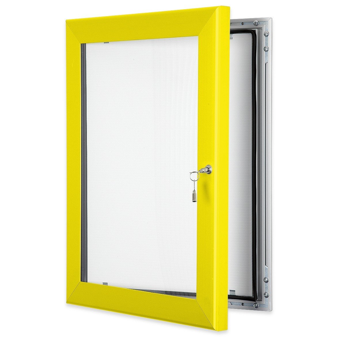 Poster Case Notice Boards - Outdoor Lockable - Yellow - A4