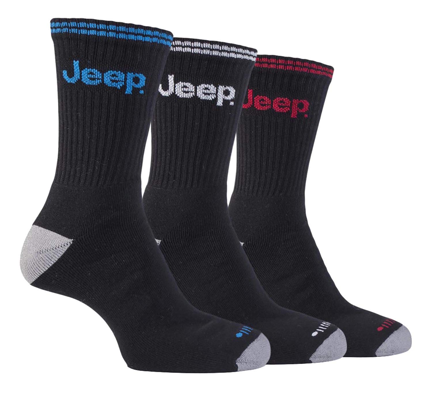 Buy JEEP 3 Pairs Mens Cotton Thick Cushioned Terry Sport Socks with