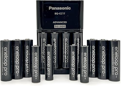 eneloop Panasonic K-KJ17KCA104 pro - Batería recargable de batería 10AA, 4AA y cargador de batería individual avanzado