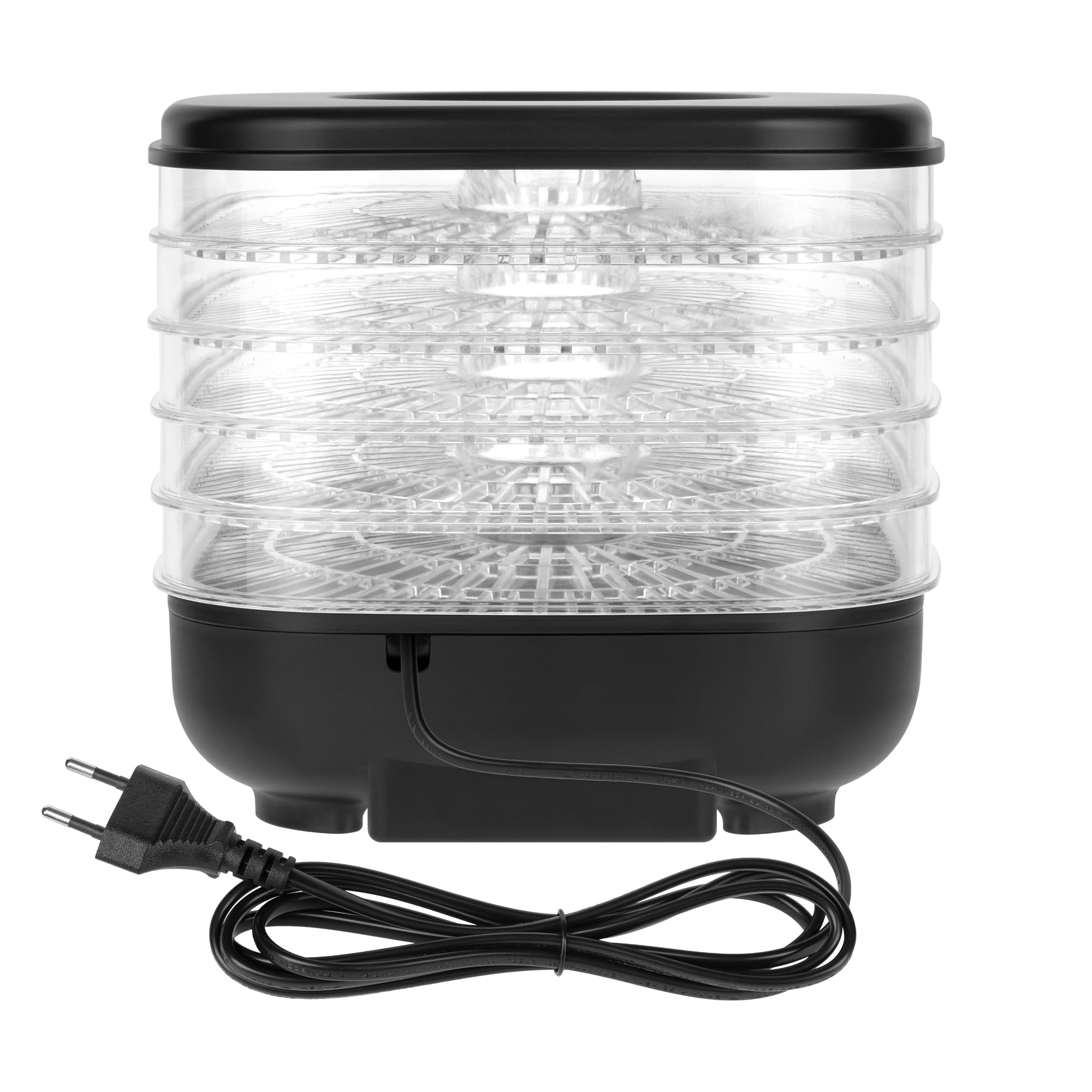 Teesa Deshidratador de setas para frutas y verduras, potencia de 300W, 5 bandejas, pantalla LCD, ciclo térmico, control de temperatura TSA3033