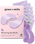 grace & stella Under Eye Patches (12 pairs) Eye Masks for Dark Circles and Puffiness - Birthday Gifts for Women, Bachelorette Party Favors, Bridesmaid Proposal Gifts, Self Care, Spa, Relaxation, Vegan