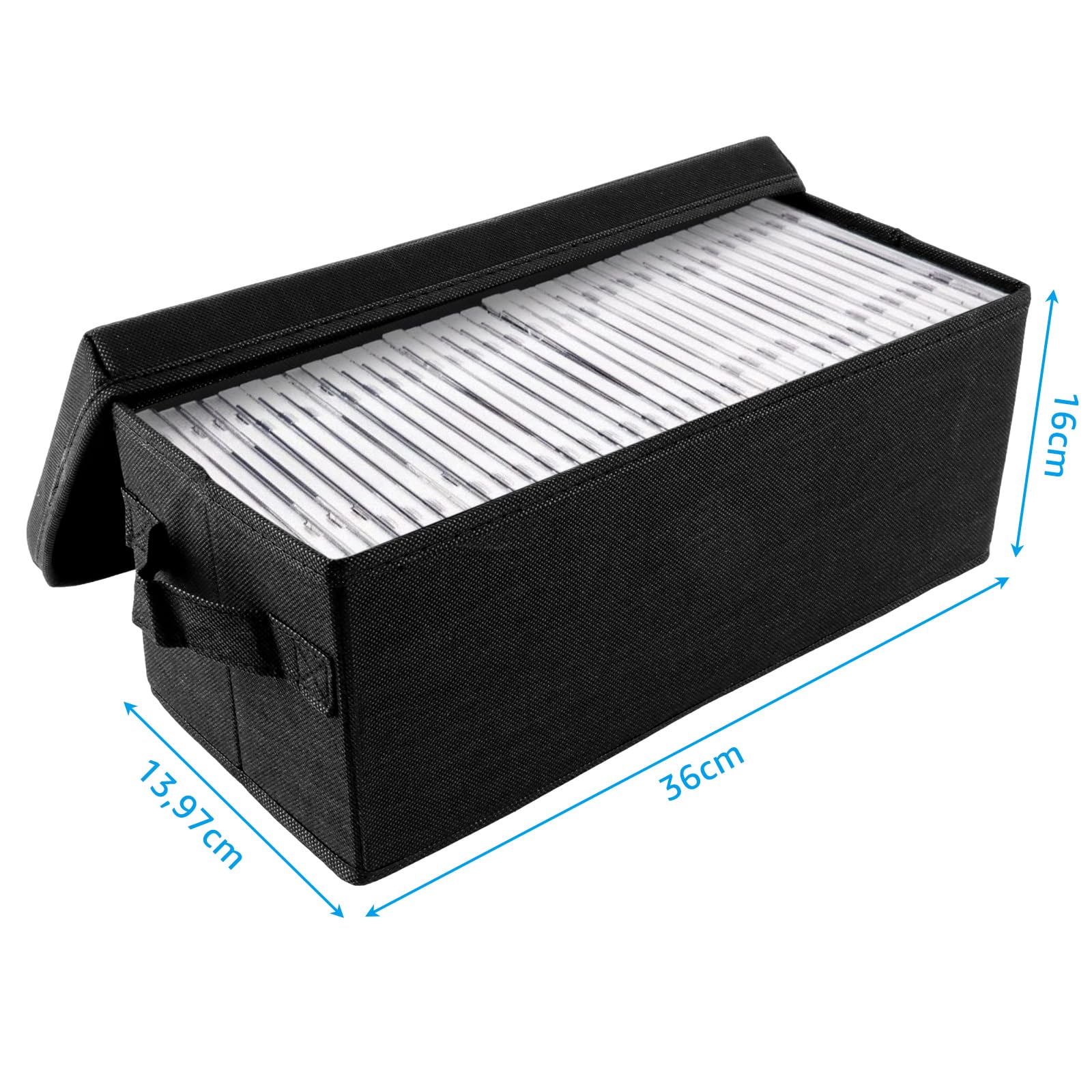 4 scatole per CD, DVD, 36 x 16 x 14 cm