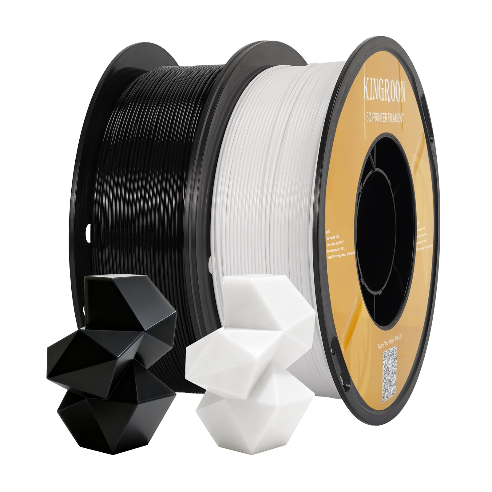 Kingroon High Speed PETG 3D Printer Filament 1.75mm, 3D Printer Rapid Filament for 30-600mm/s Hyper Printing Filament, Dimensional Accuracy +/- 0.03