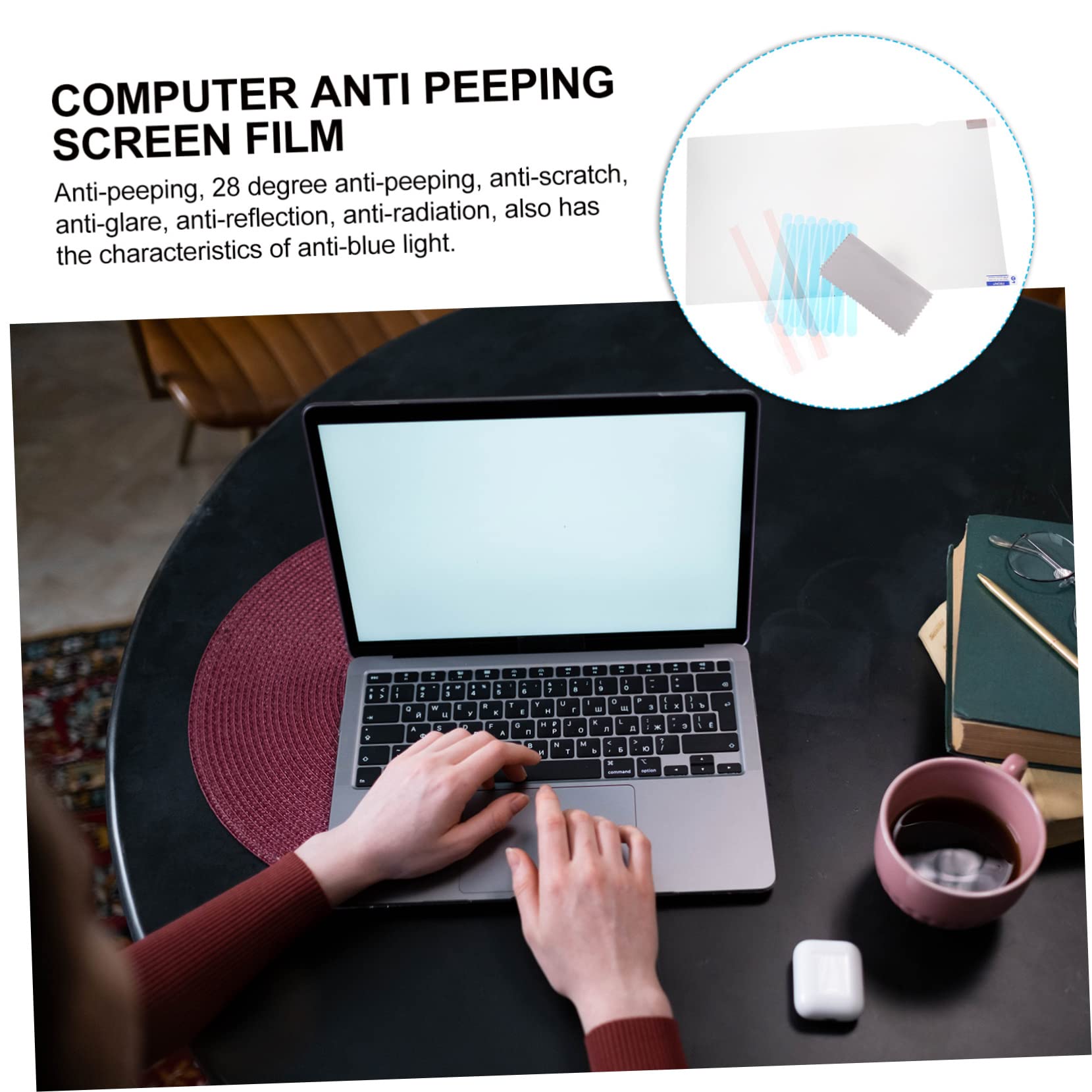 Operitacx 2 Pellicole Protettive Anti-Sbirciatina Per Laptop Schermo Per Computer Protezione Oscurante Per La Privacy Forniture Per Notebook Pellicola Anti-Sbirciatina The Pet