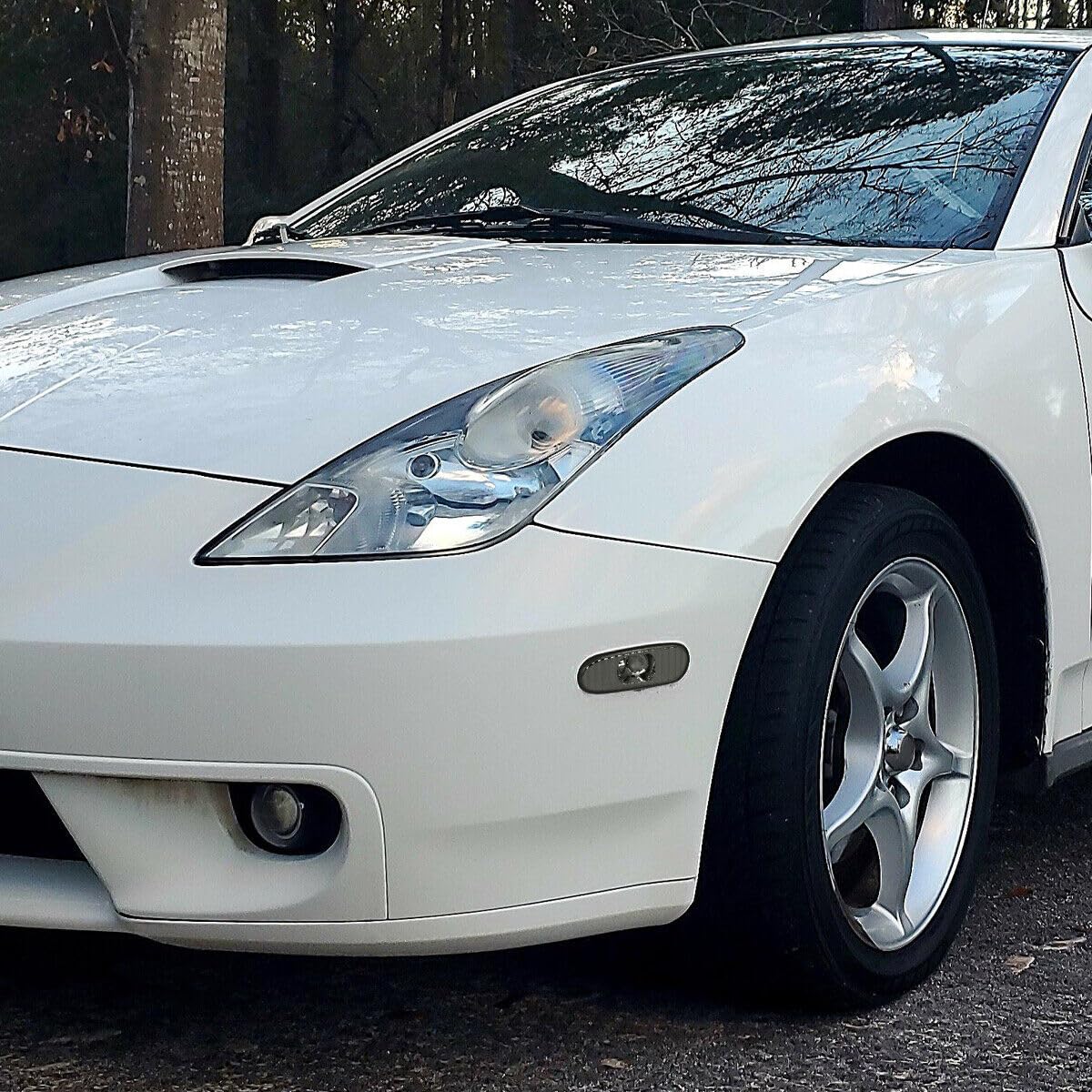 MNMSYH Smoke Side Marker Lights Tinted Signal Heavy Duty ABS Plastic Housing/Polycarbonate Lens Front Right Left for Toyota for Celica GT/GTS 2000-2005 for MR2 Spyder Base 2000-2005