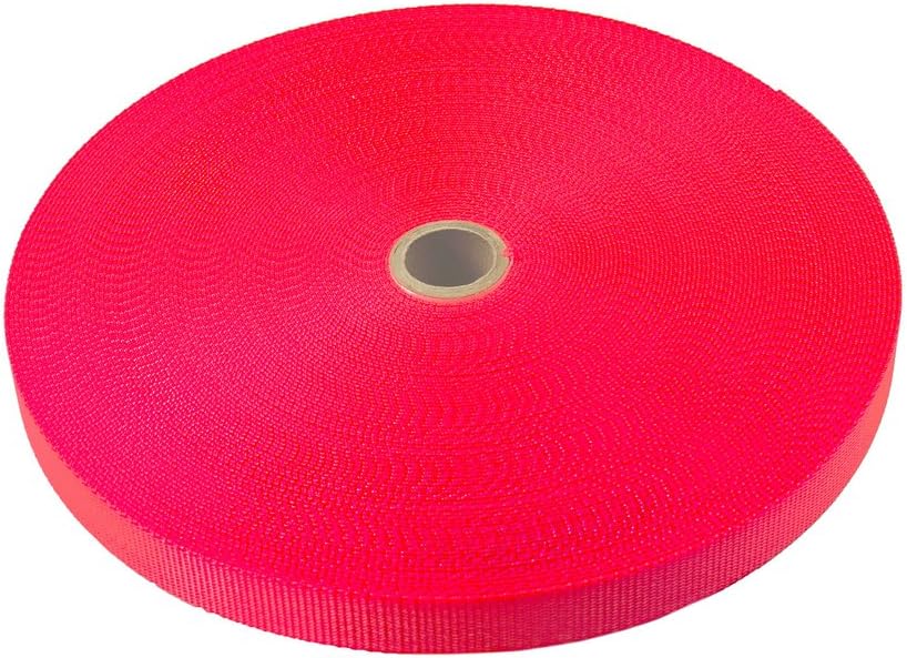 50 Yards - 1/2" Orange Light Weight Nylon Webbing