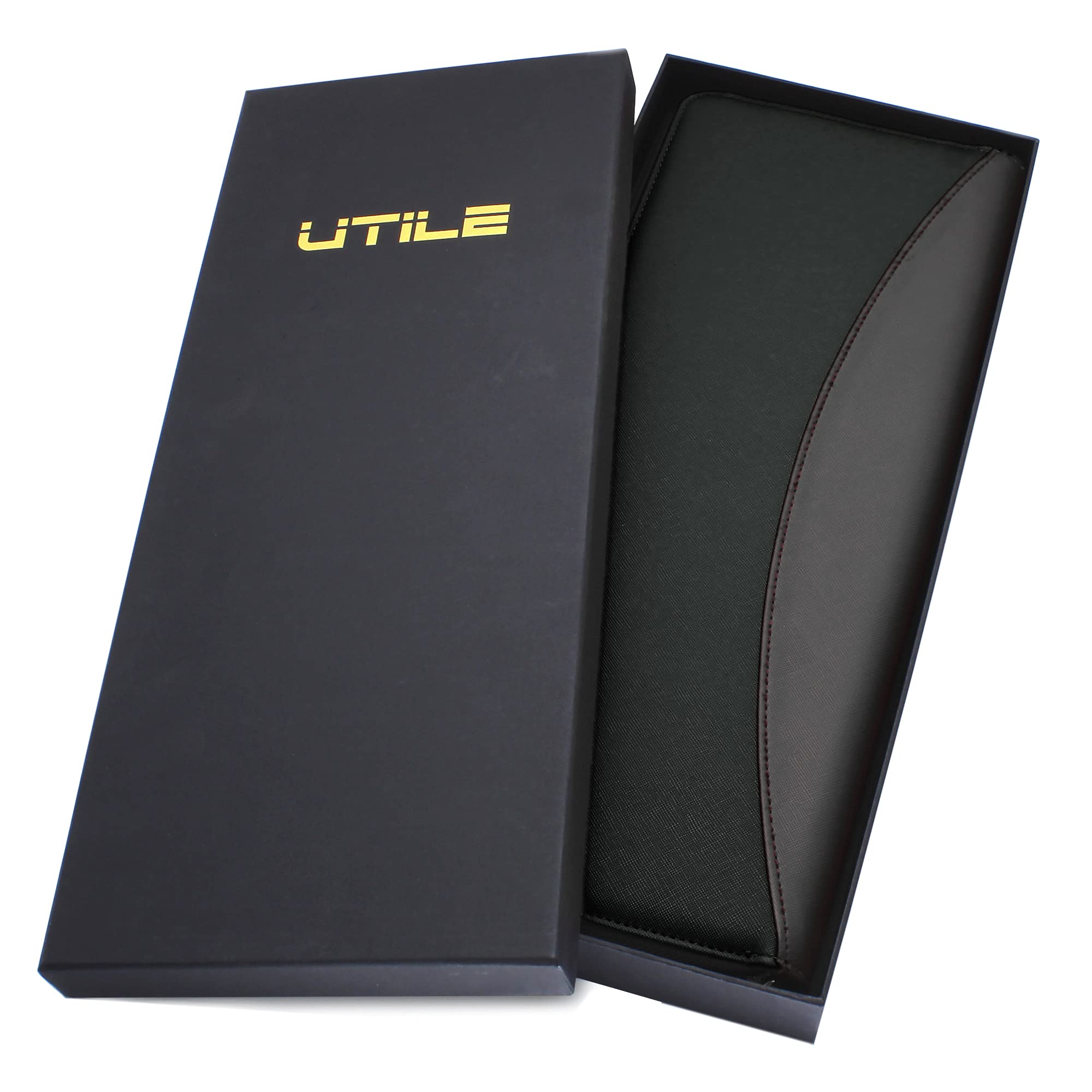 UTILE Estuche de Almacenamiento de Piel sintética para Viajes, Soporte para Corbatas, corbatines, Barras y Gemelos