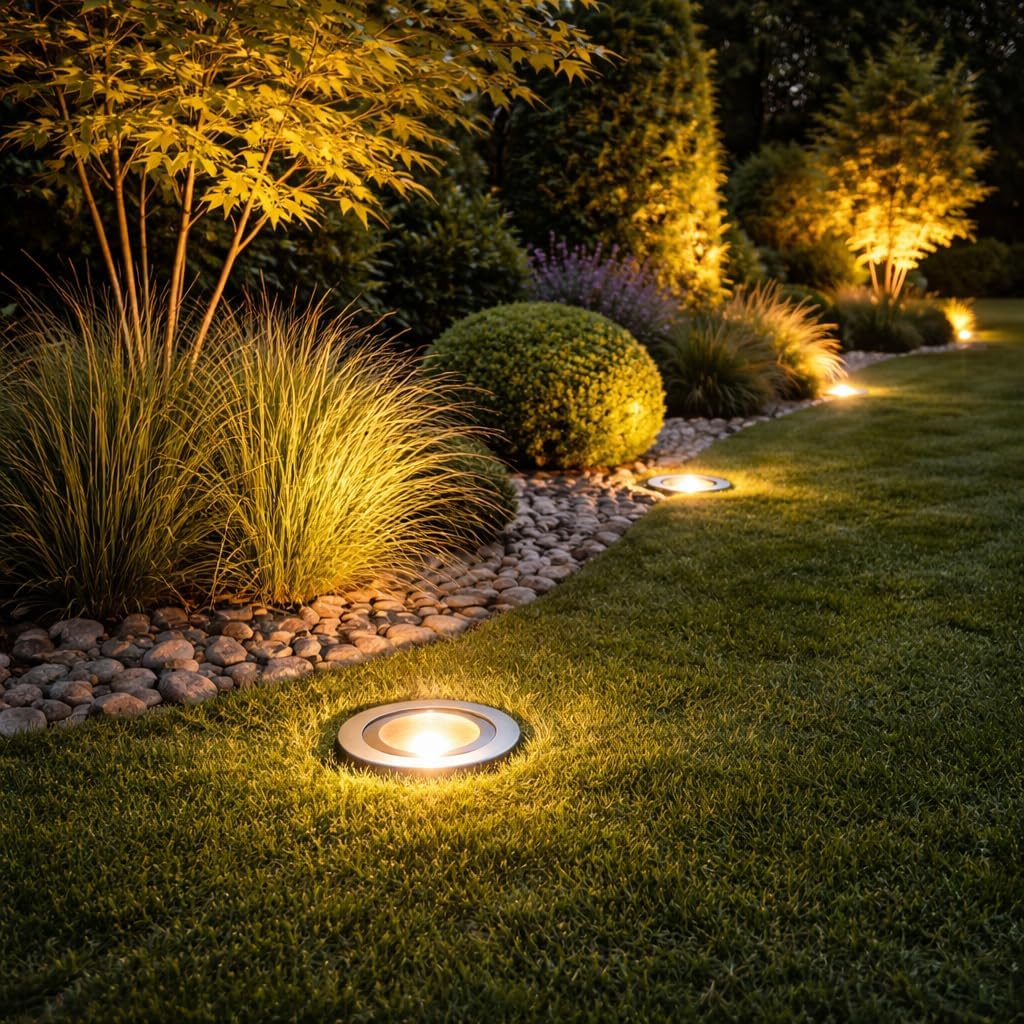 ultimate 6W LED In-Ground Outdoor Light IP54 Waterproof COB Garden Floor Light – Stainless Steel Top, Aluminum Body, Warm White Pathway Light for Garden, Walkway, Driveway & Landscape-image-32
