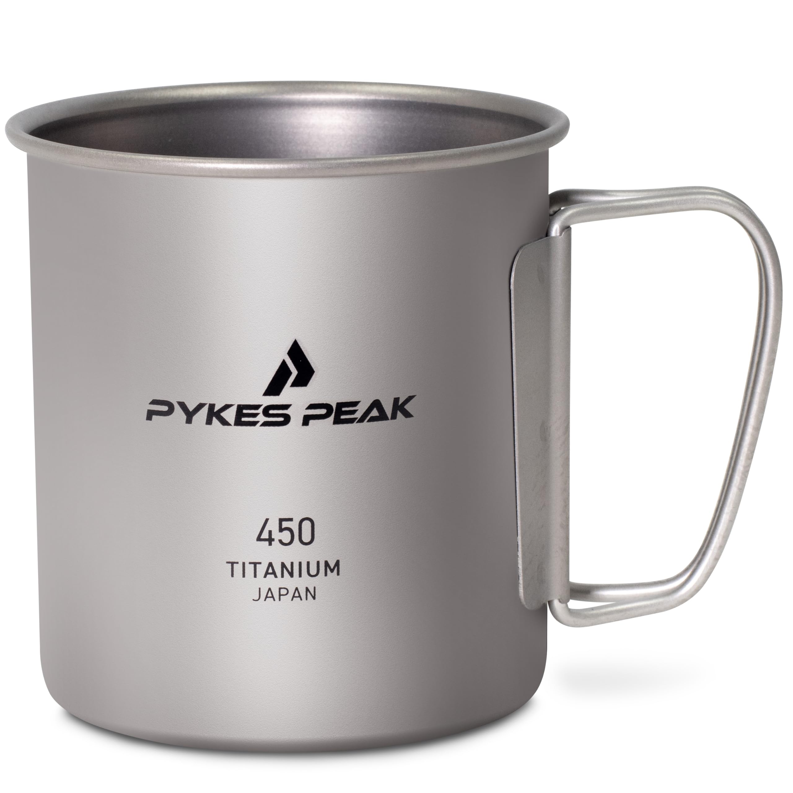 PYKES PEAK Titanium Camping Mug, Open-Flame Use