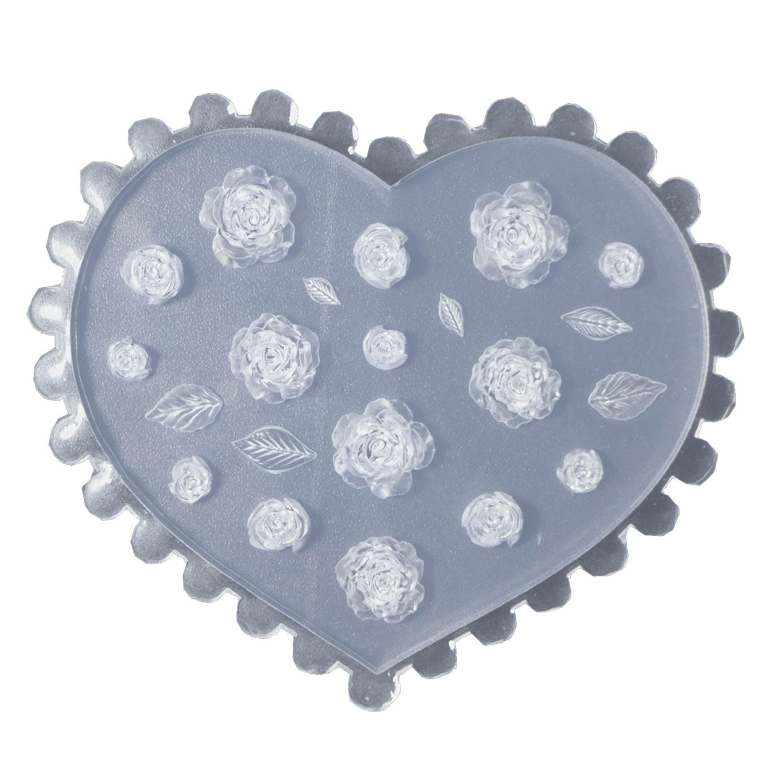 NEWFT Silicone Epoxy Mold Embossed Pattern Flowers Carving Mold Stencils Carving Templates Jewelry Tool