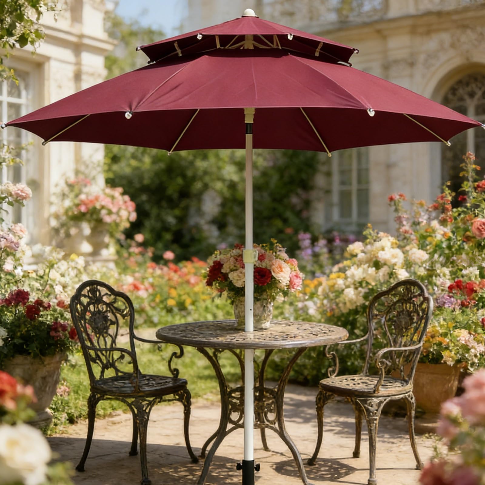8,2 m, parasol ogrodowy na stół na zewnątrz, duży aluminiowy parasol offsetowy, 8 solidnych żeber, na plażę, patio, basen, podwórko i do ogrodu