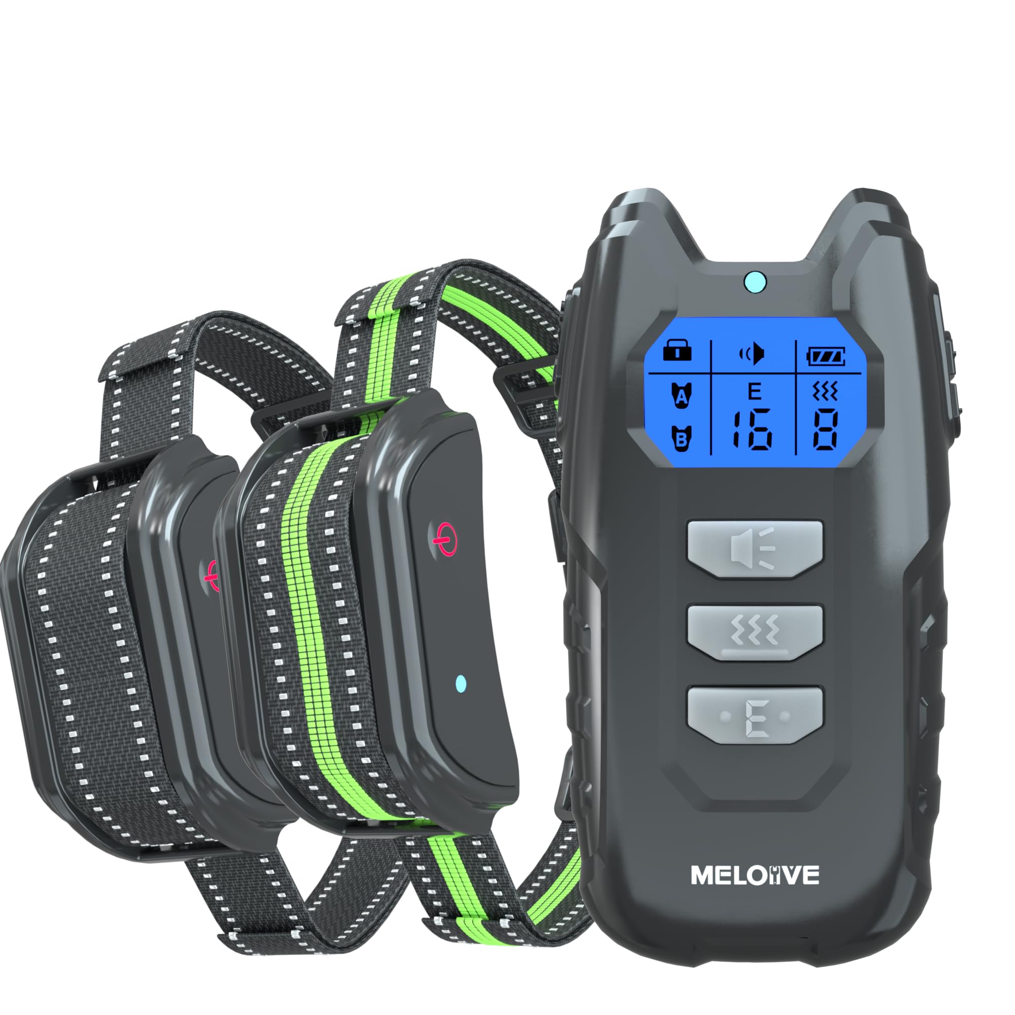 Collier de Dressage Rechargeable Meloive 3000m, Résistant à l'Eau,Sécurité Verrouillée