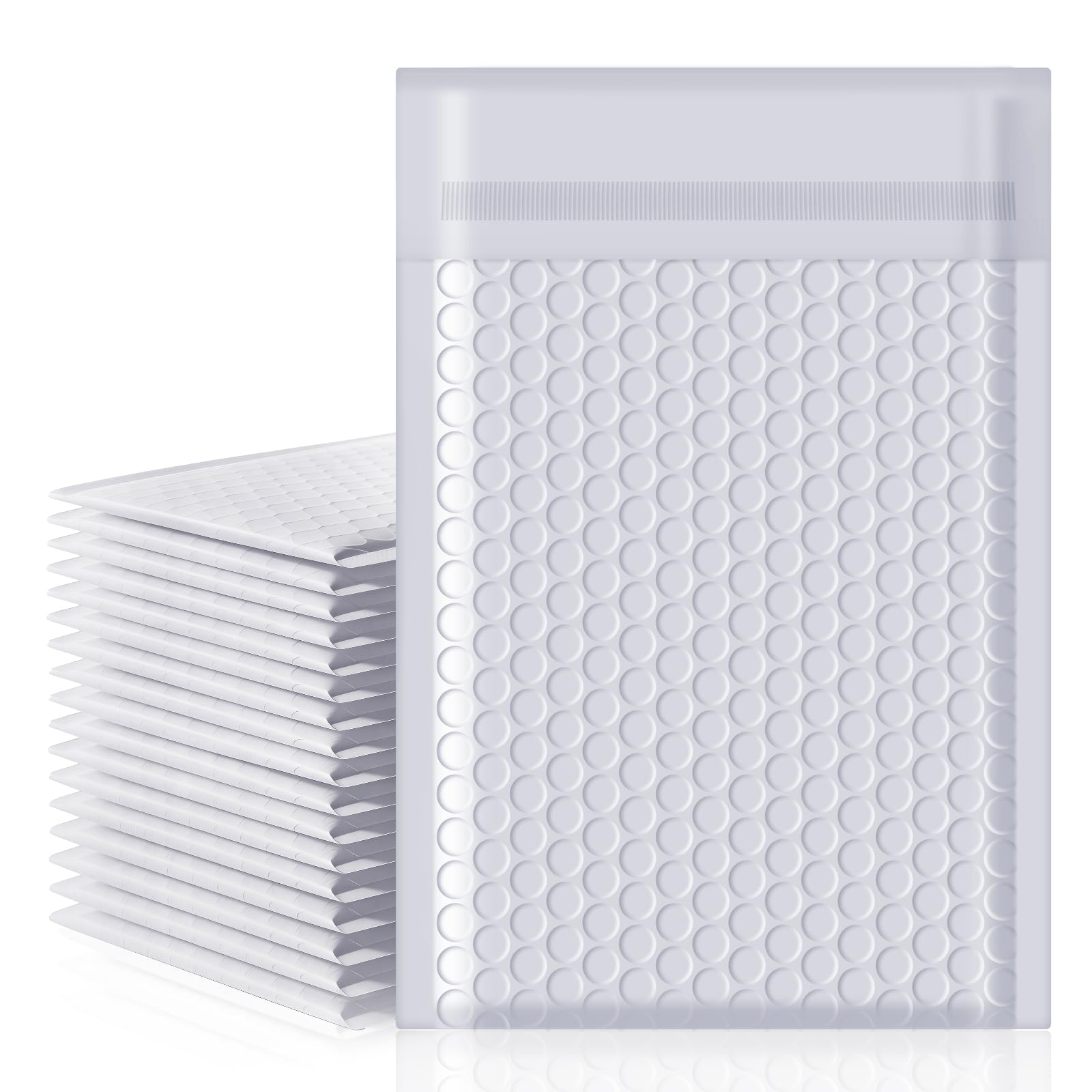 packbabol Bubble Mailers 6x10" 50 Pack Grey and White Padded Envelopes Mailers Waterproof Usable Size 6x9 Self-Seal Padded Mailing Envelopes Bubble