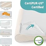 COZY KISS Orthopedic Dog Bed for Large Dogs up to 90 lbs - Removable Washable Cover with Waterproof Lining & Non-Skid Bottom, Cotton-Polyester Blend Boat-Shaped Lounger Mattress, L(45x30x6in), Beige