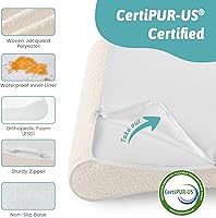 Vista 5 de Orthopedic Dog Bed for Medium Dogs up to 65 lbs - Removable Washable Cover with Waterproof Lining & Non-Skid Bottom, Cotton-Polyester Blend