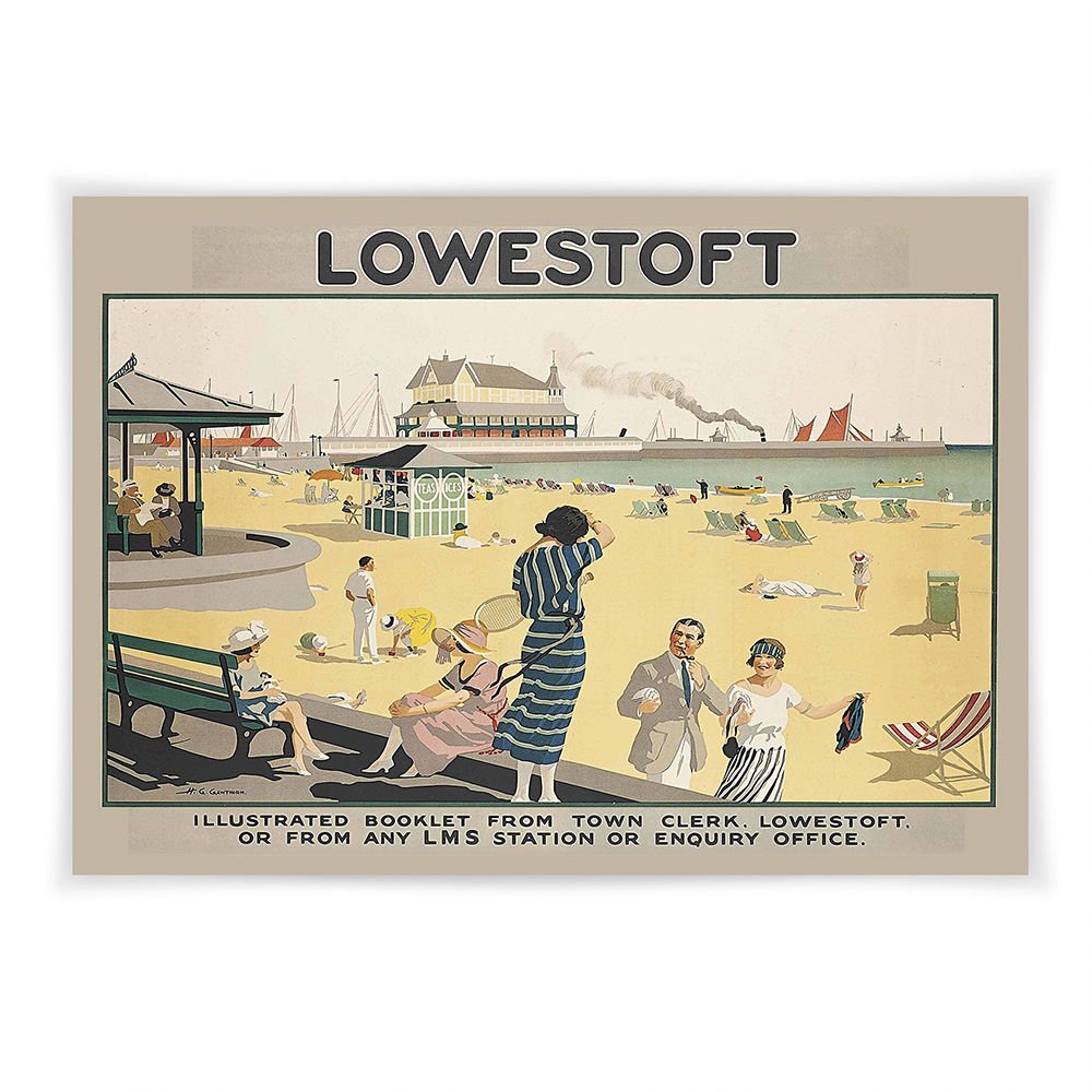 Funky Monkey House Vintage railway poster - A4 - Lowestoft