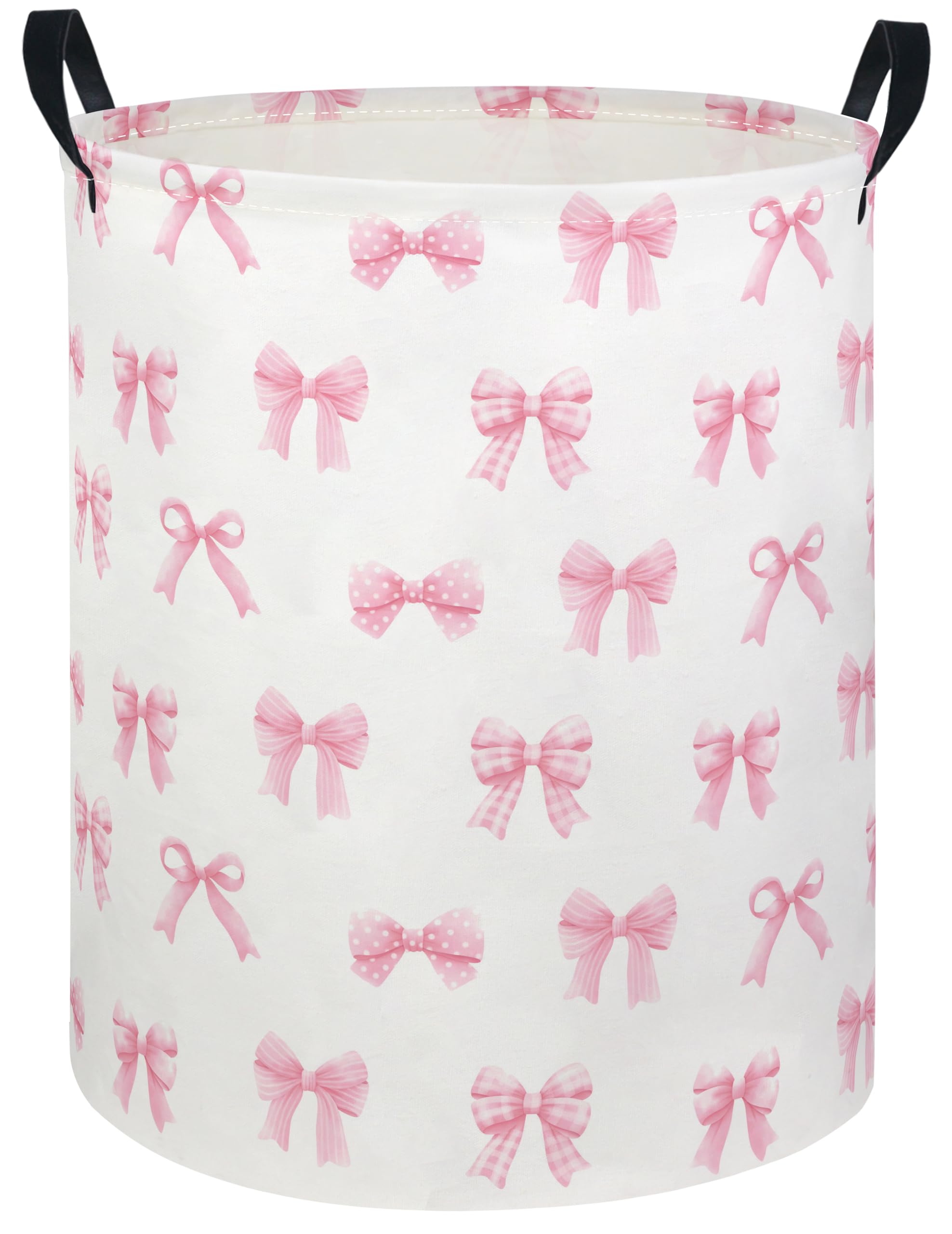Baby Laundry Hamper kids laundry Basket Waterproof Laundry Bag for Bedroom Clothes Organizer Room Décor(Bowknot)