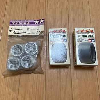 昔のタミヤ1/12RCスリックタイヤとカウンタック用タイヤホイールセットとおまけ 昔のタミヤ1/12RCスリックタイヤとカウンタック用タイヤホイール