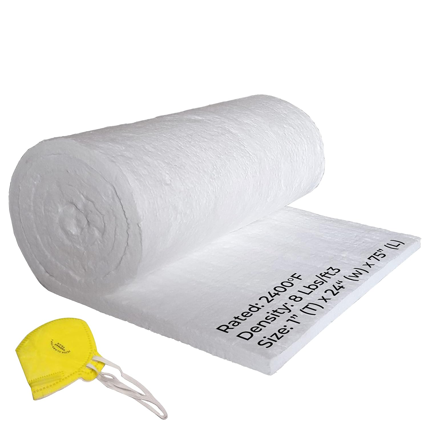 Ceramic Fiber Insulation Blanket 1" x 24" x 75" 8 Density 2400F