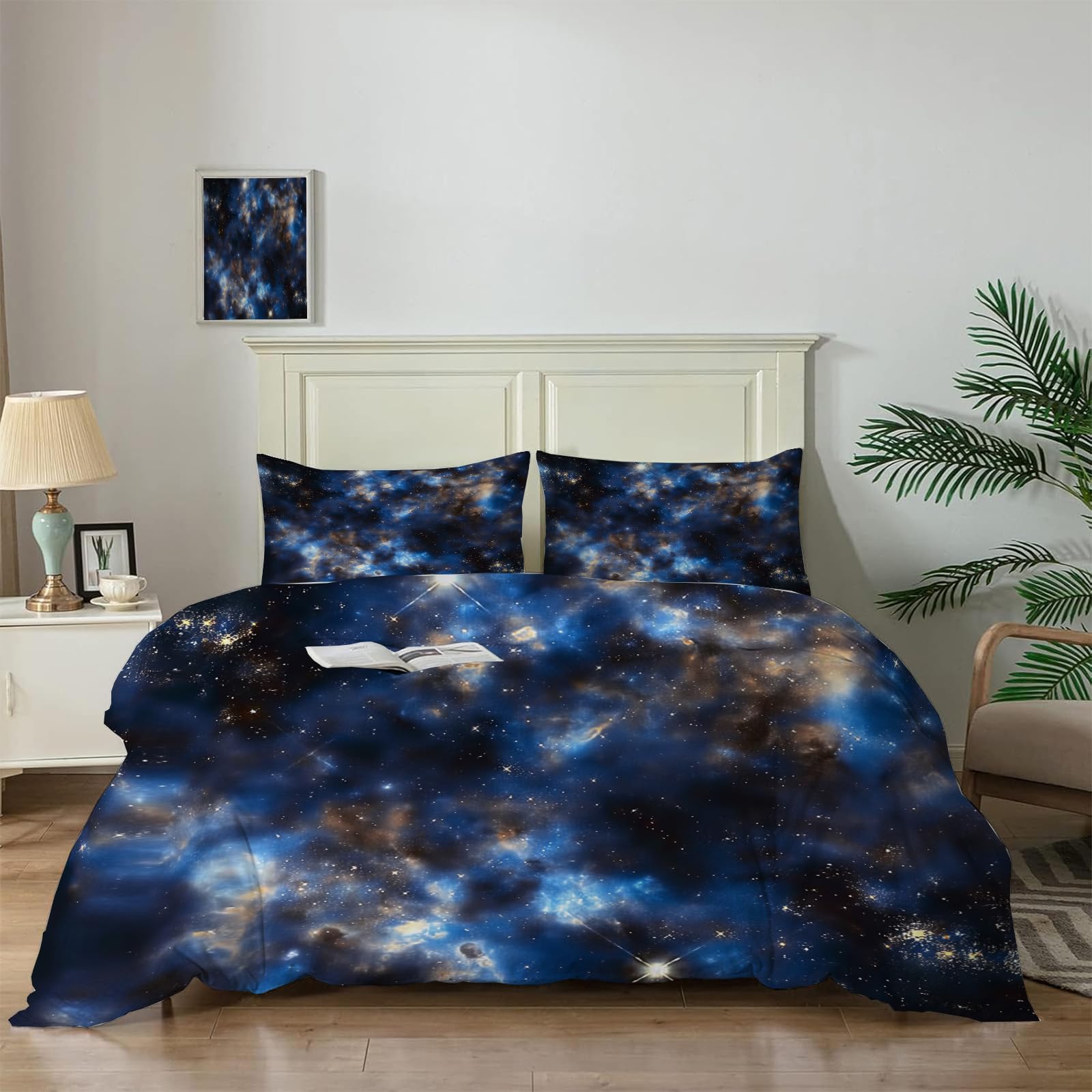 Housse de couette univers 140x200 anti-glissement grâce à sa fermeture éclair pratique