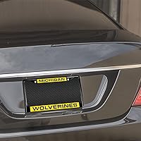 Vista 277 de Rico Industries NCAA Black Laser Cut Chrome Frame 12" x 6" Black Laser Cut Chrome Frame - Car/Truck/SUV Automobile Accessory