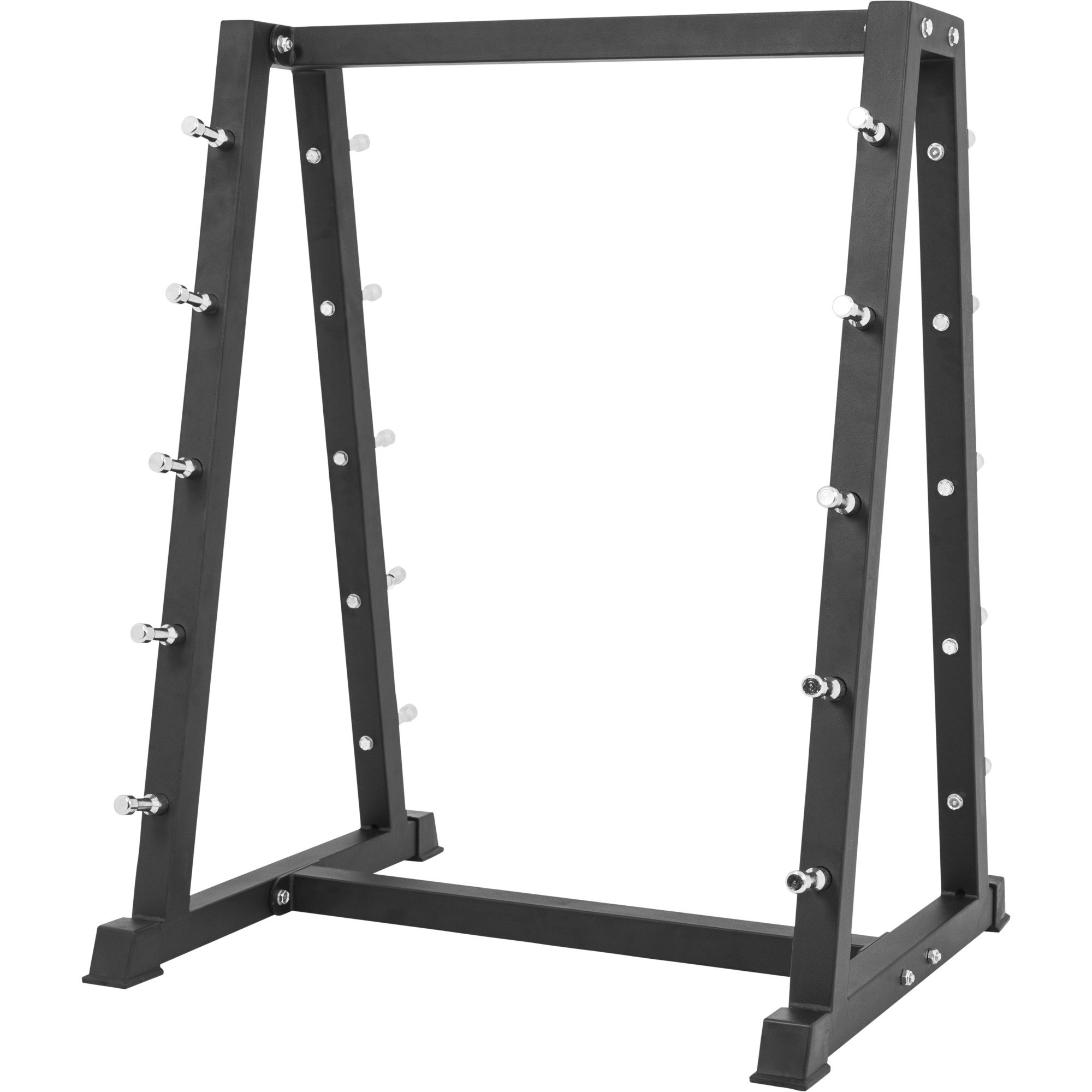 GORILLA SPORTS® Rastrelliera per Bilancieri - 113 x 89 x 79cm, Carico Massimo 400kg, Gomma, Nero - Supporto Bilanciere e Barre, Porta Pesi, Rack, Sollevamento, Fitness, Palestra, Allenamento