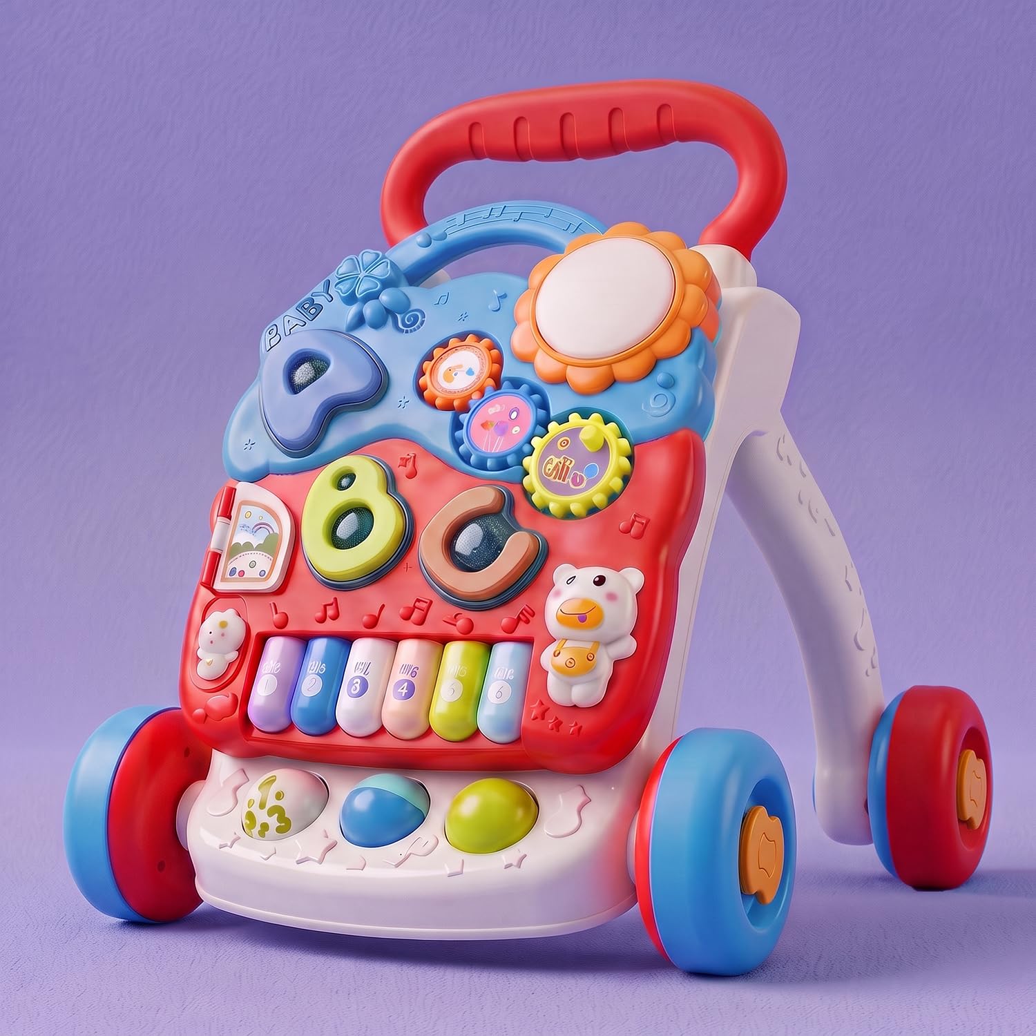 StarAndDaisy Baby Walker/Multipurpose Push Walker for 0-24 Months (Red-Blue)-image-33