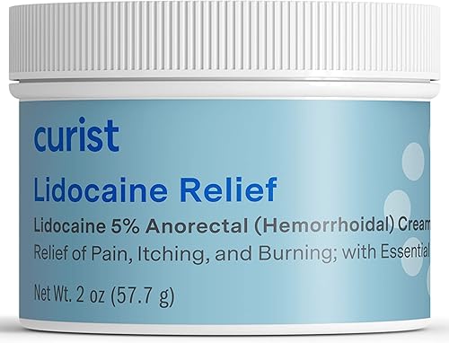 Curist Crema de lidocaína al 5% para aliviar el dolor tópico de máxima fuerza, adormece rápida y eficazmente con 5% de crema de lidocaína (1