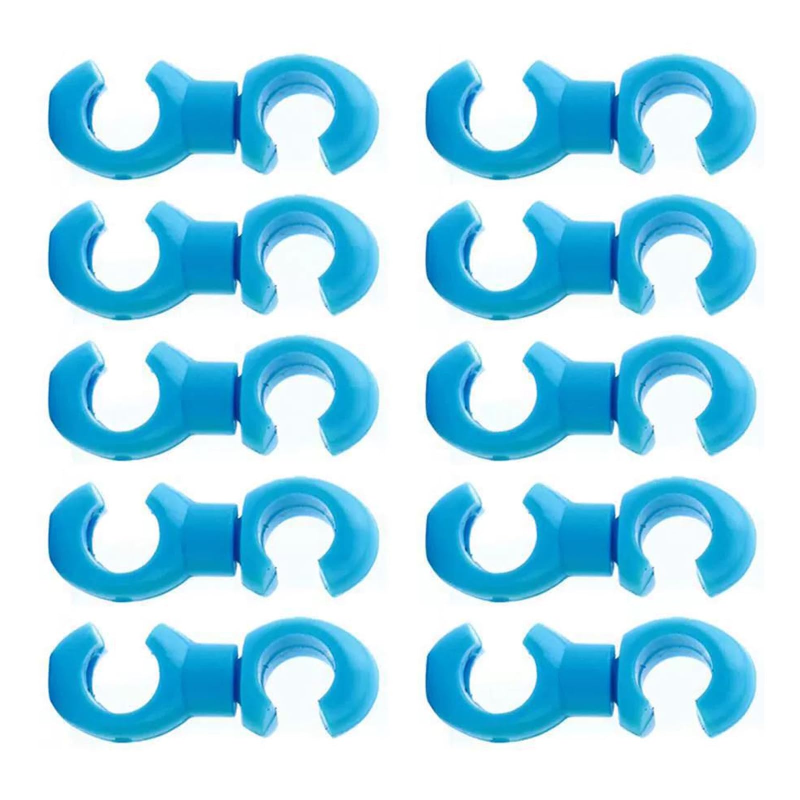 Nueayms Blue 10 Lot Bicycle Brake Wire Clamps Bicycle Shifter Line Guide Clamps And Derailleur Line Mountain Bike Clips