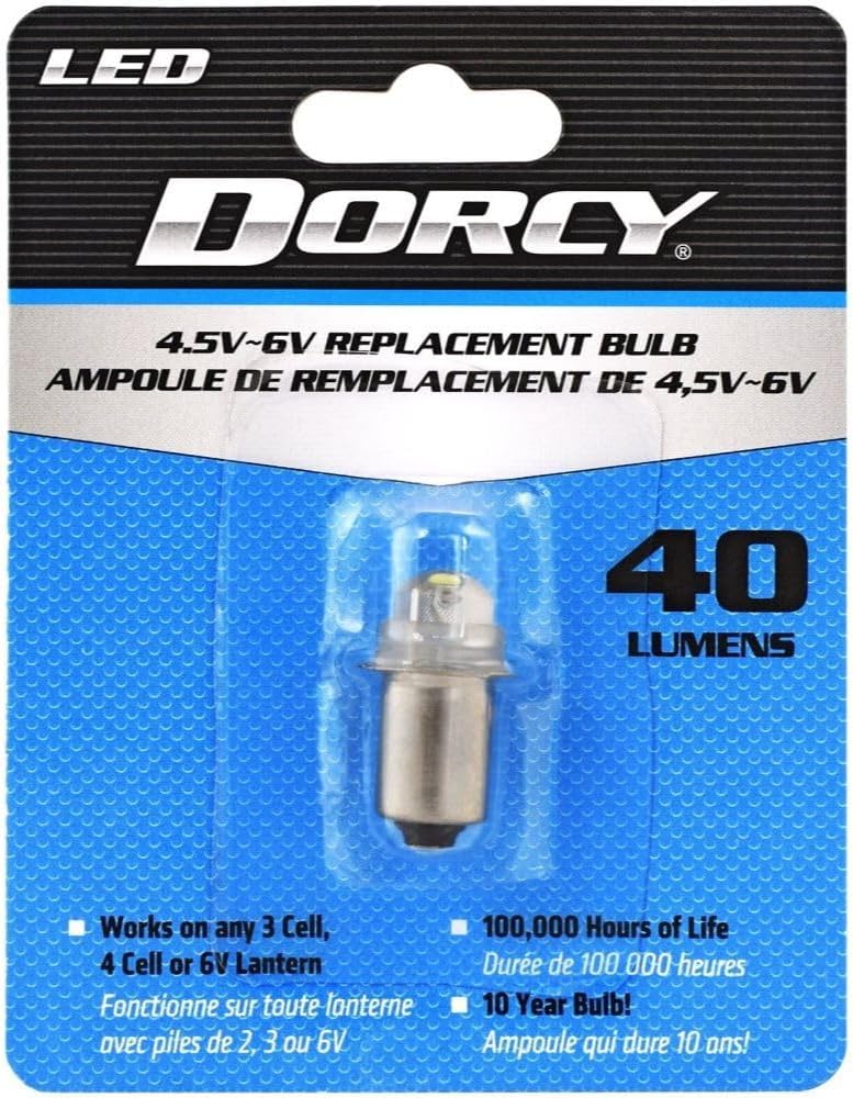 Dorcy 40-Lumen 4.5-6-Volt LED Replacement Bulb with 10-Year Lifespan, (41-1644) (6)
