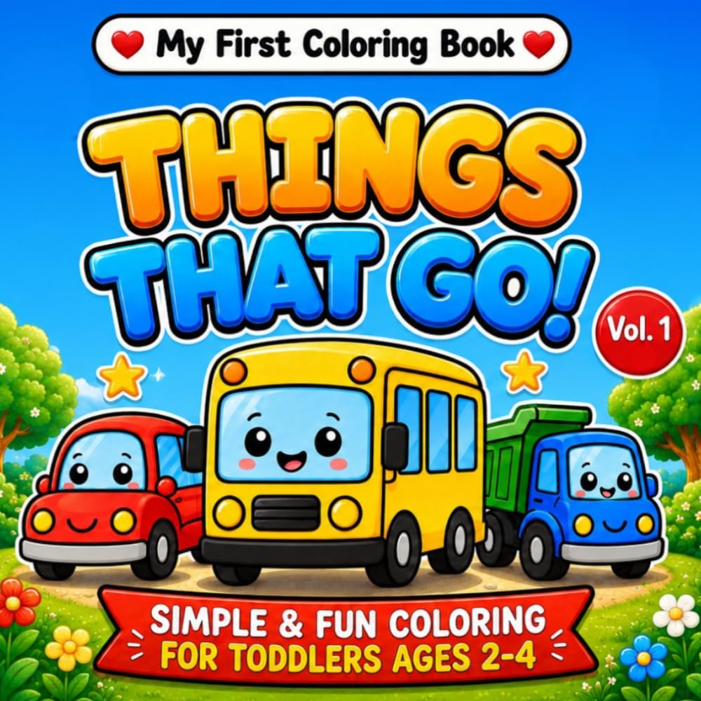 My First Coloring Book: Things That GO! Vol. 1: Simple and Fun Coloring for Toddlers