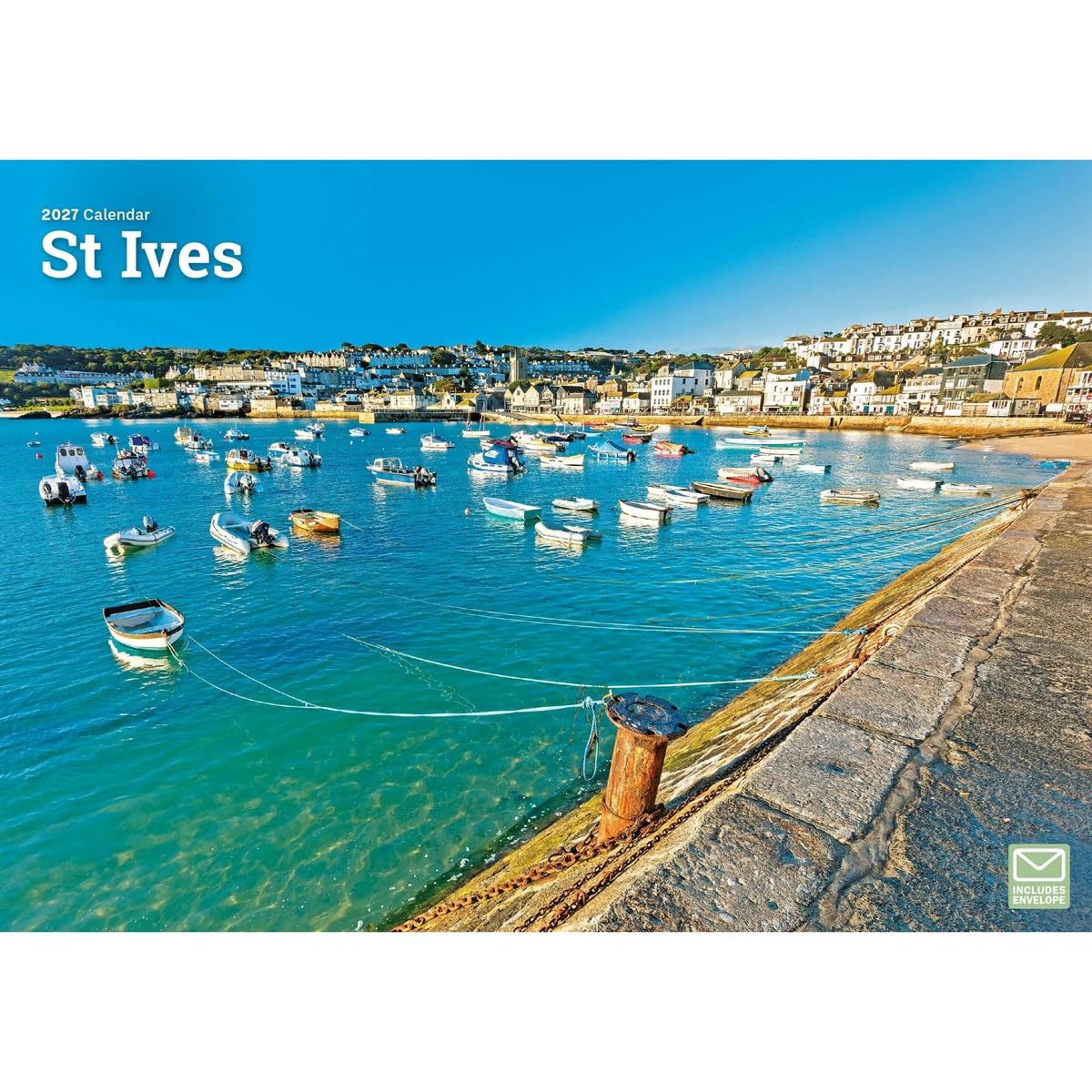 Carousel Worldwide St Ives 2027 Wall Calendar, A4 Format, 12-Month Monthly Calendar, Full-Color St Ives Photography