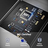 Vista 3 de para iPhone 14 USBC a cable Lightning de 1 m [Certificado Apple MFi] Cargador de iPhone, paquete de 2 cables Lightning, cables de carga rápida